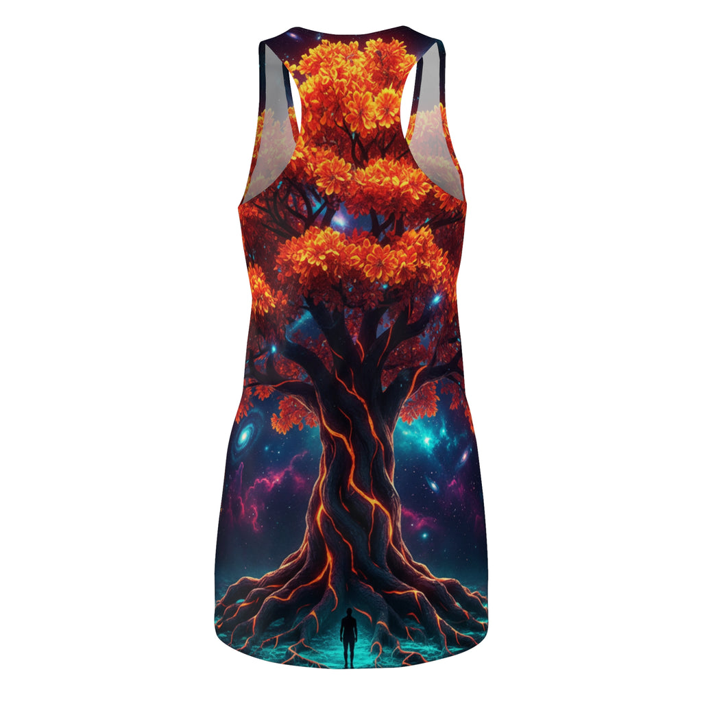 El Flamboyán Cósmico Racerback Dress — Puerto Rico Sacred Tree AOP