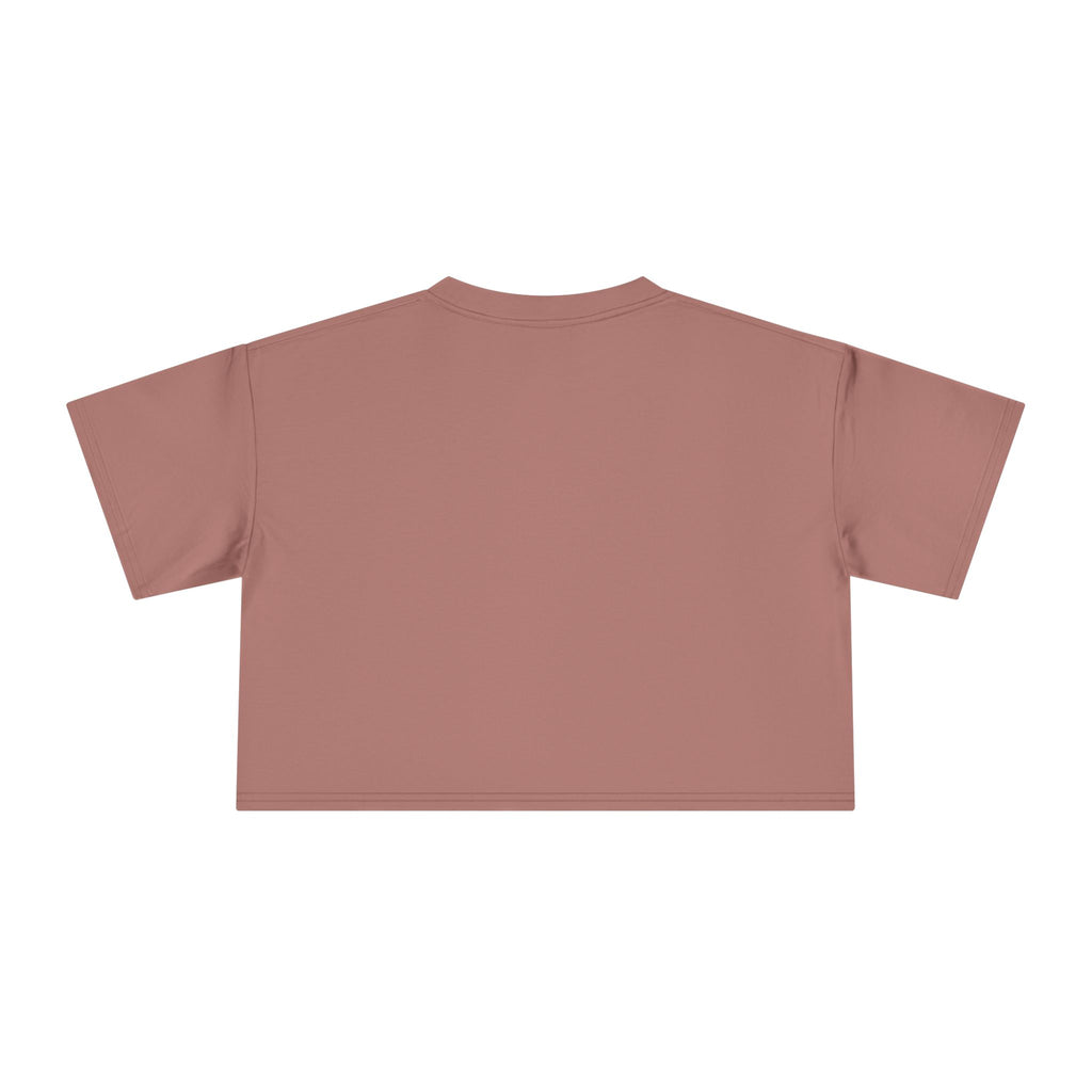 One Love Retro Heart Crop Tee — Women's Peace & Flower Power Graphic