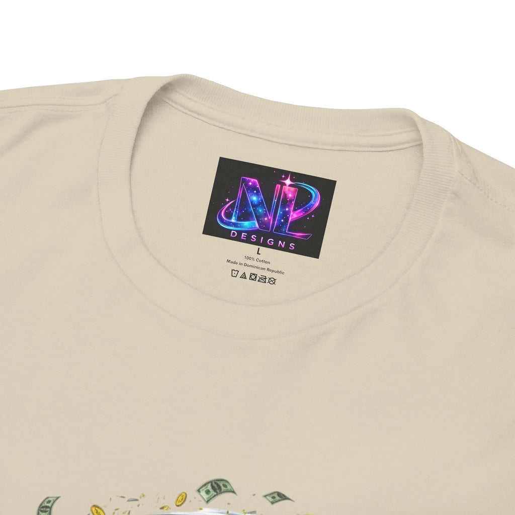 Money Moves Tee — Green Dollar Tornado Graphic T‑Shirt