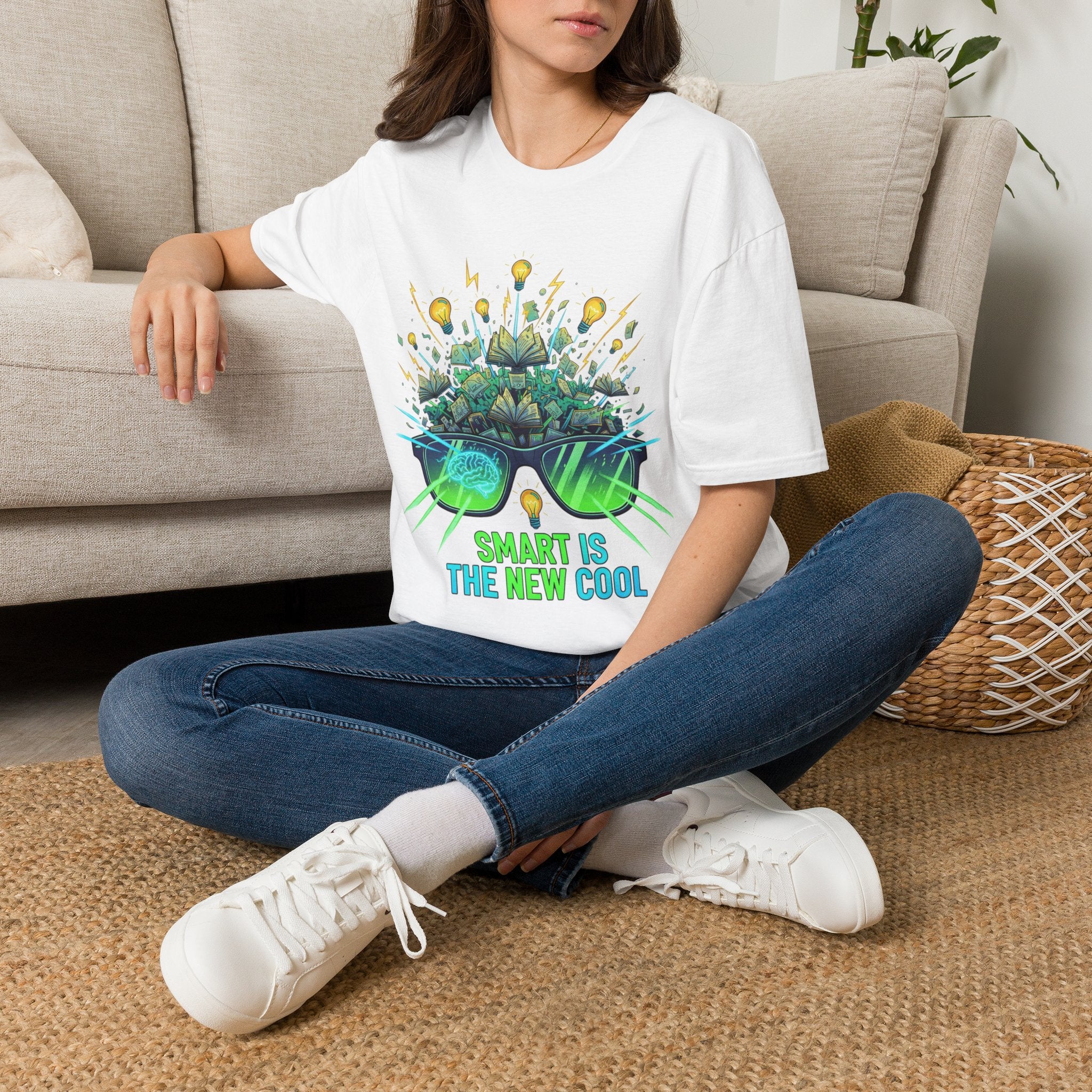 Smart Is The New Cool T-Shirt — Brainy Sunglasses Graphic Tee