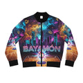 Bayamón: La Cancha Cósmica Bomber Jacket — Neon Basketball Court AOP