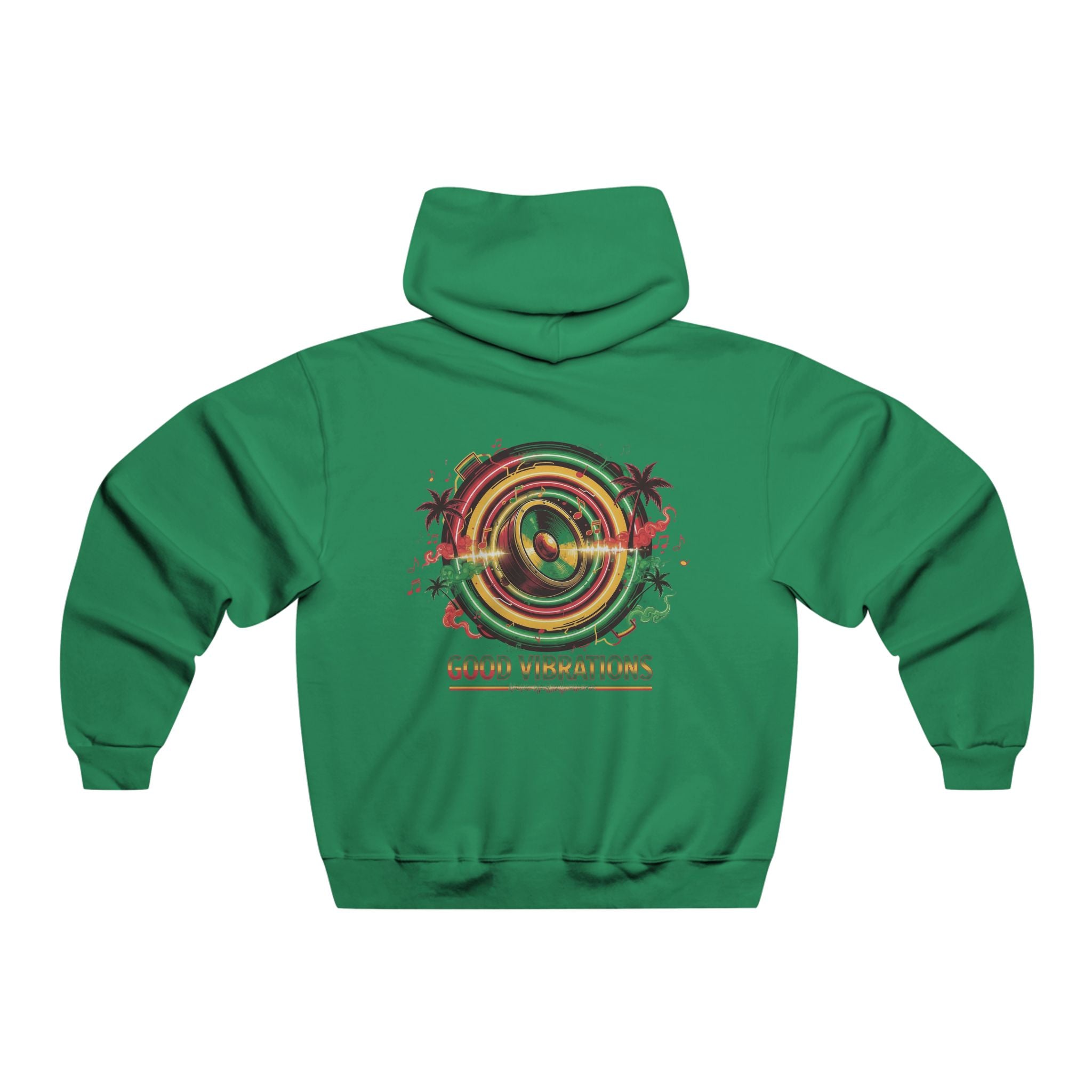 Good Vibrations Hoodie — Retro Reggae Speaker Graphic Pullover