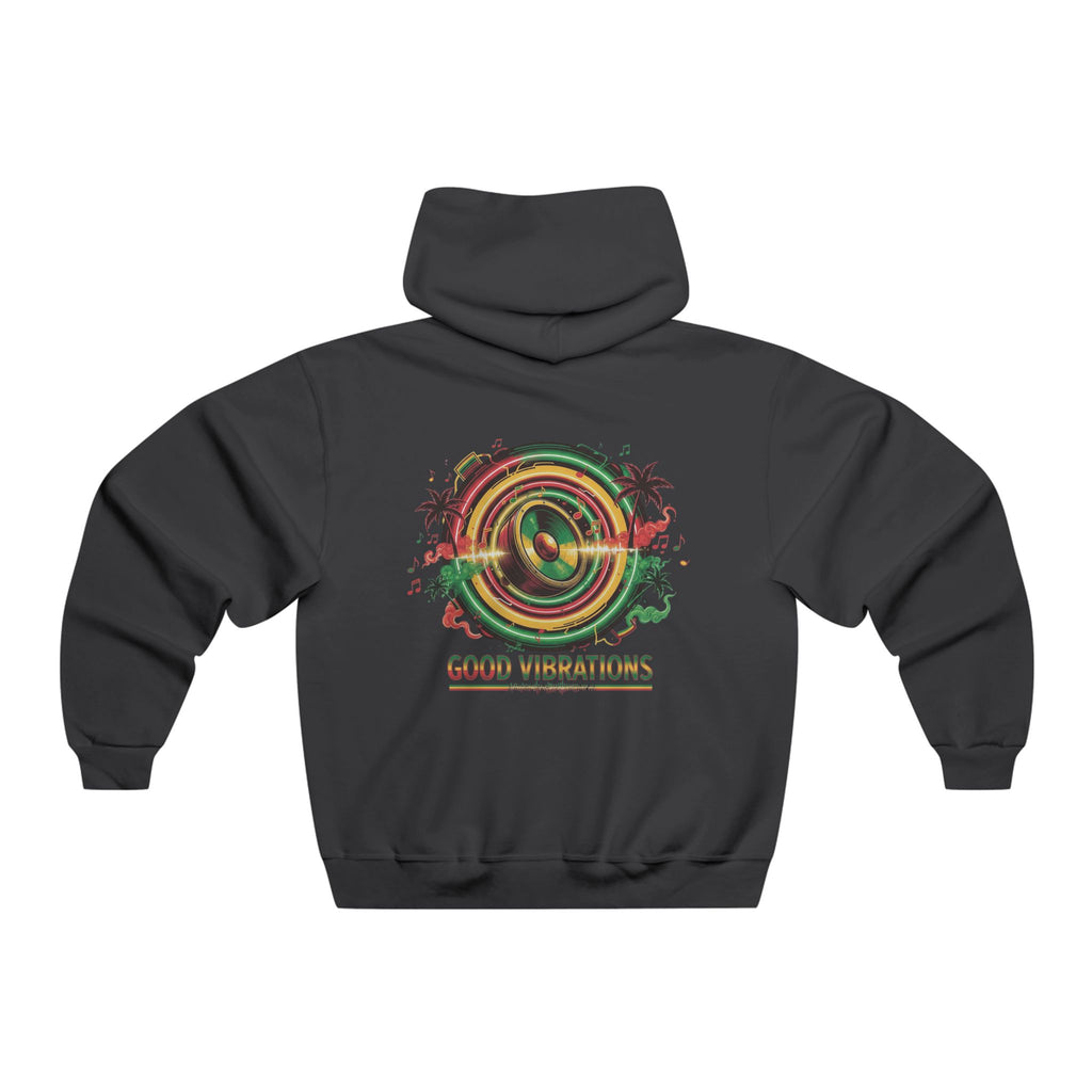 Good Vibrations Hoodie — Retro Reggae Speaker Graphic Pullover