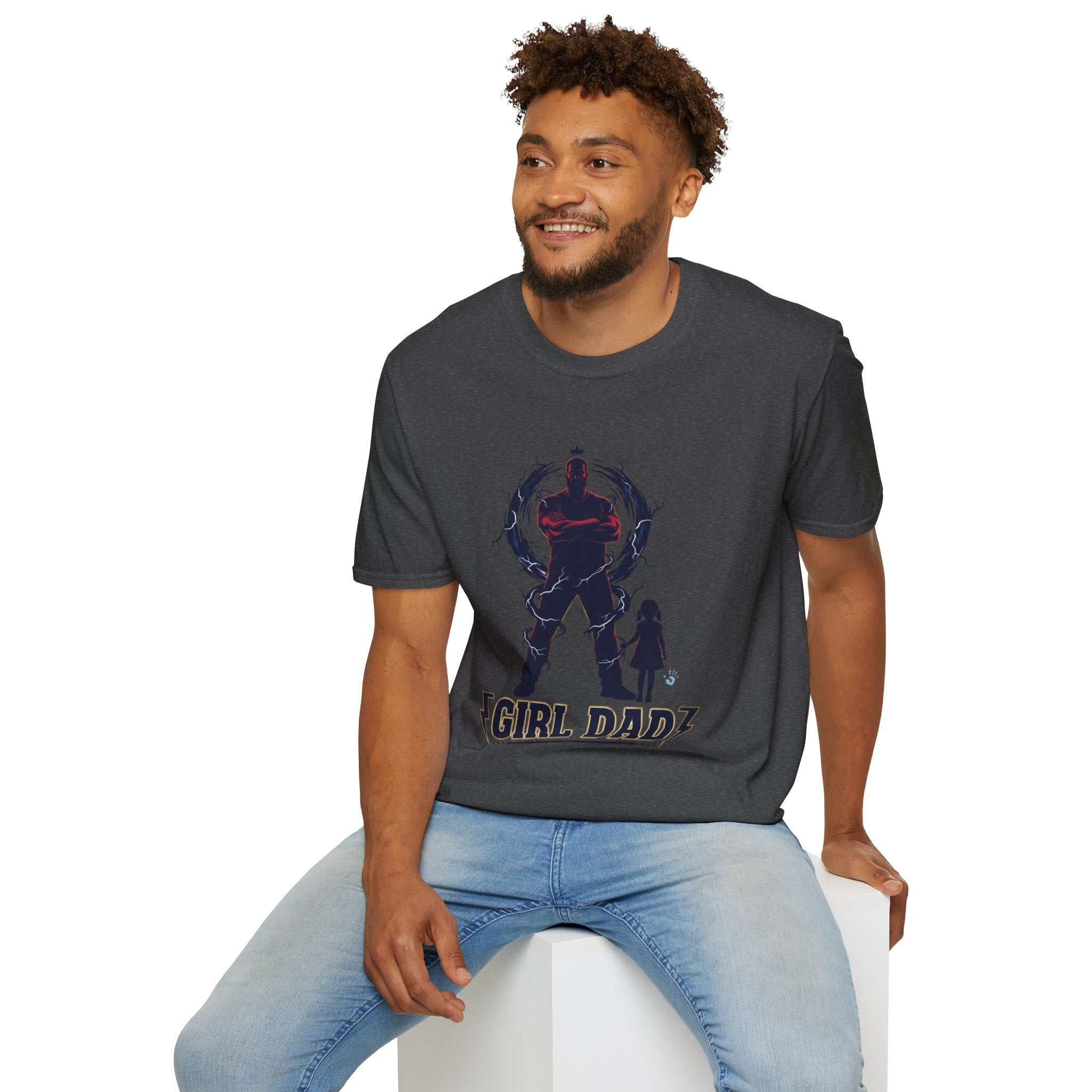 Girl Dad T-Shirt — Father and Daughter Silhouette Graphic Tee