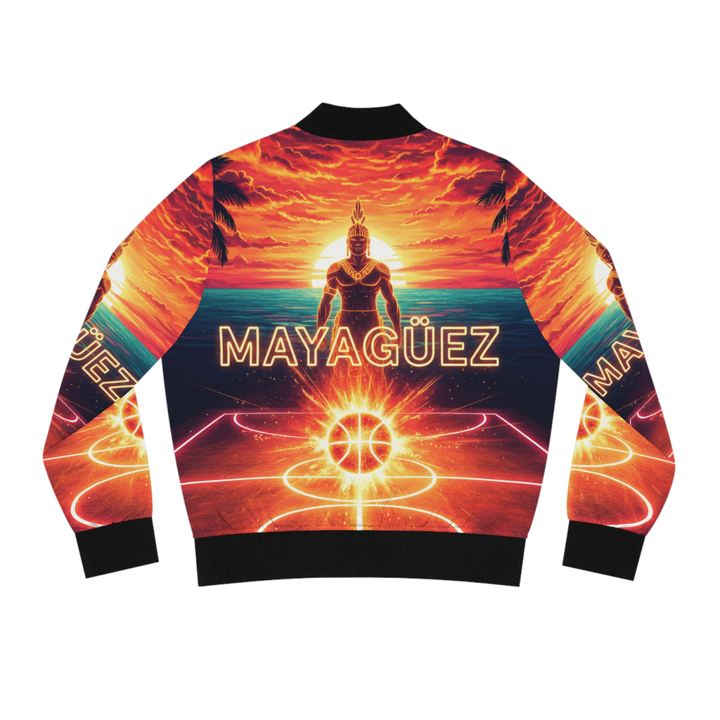 Mayagüez: El Atardecer Bomber Jacket — Basketball City Pride AOP