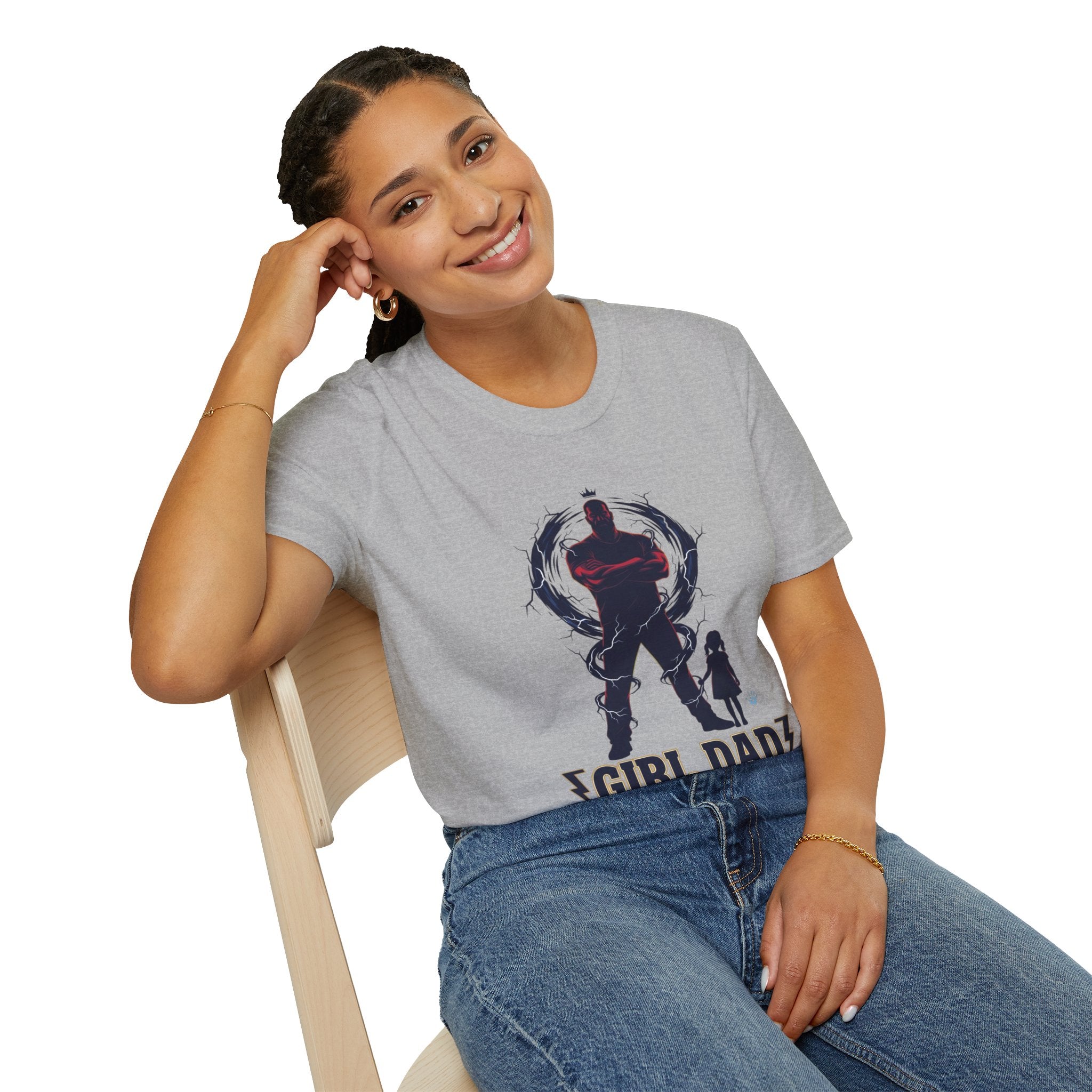 Girl Dad T-Shirt — Father and Daughter Silhouette Graphic Tee