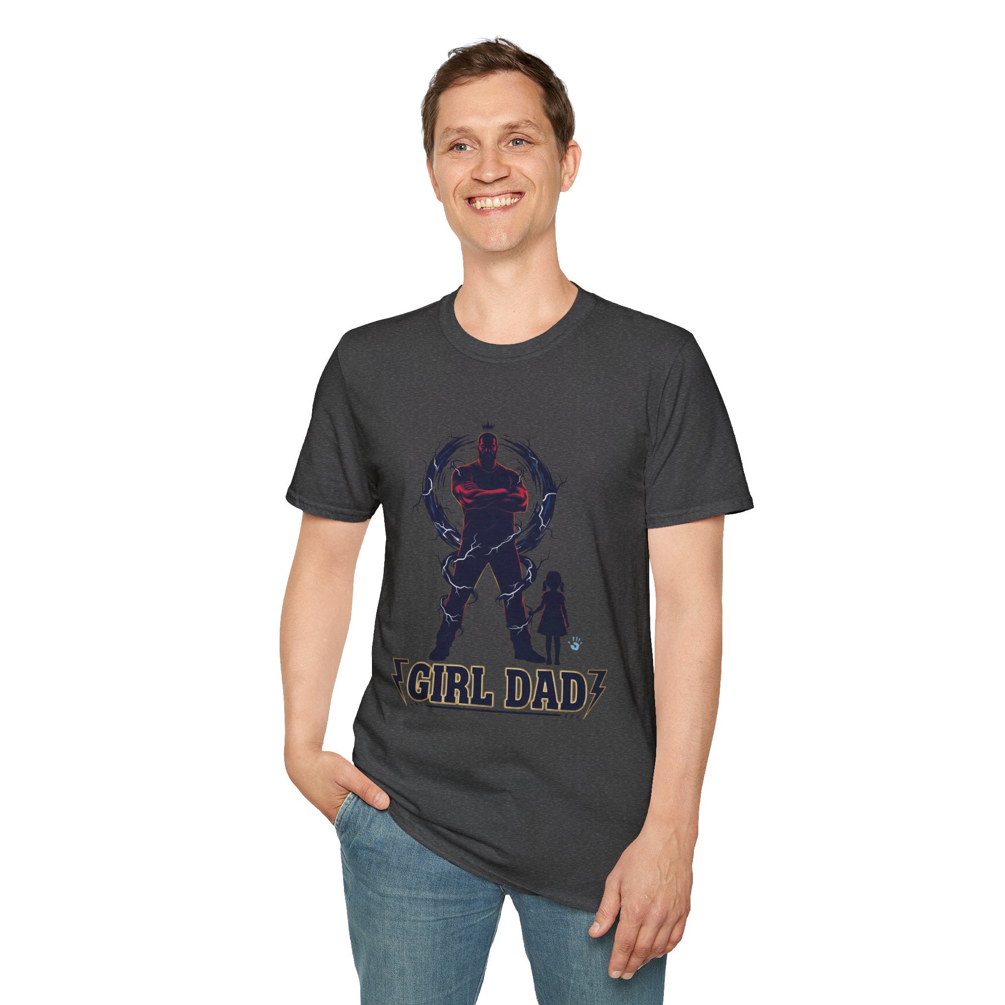 Girl Dad T-Shirt — Father and Daughter Silhouette Graphic Tee
