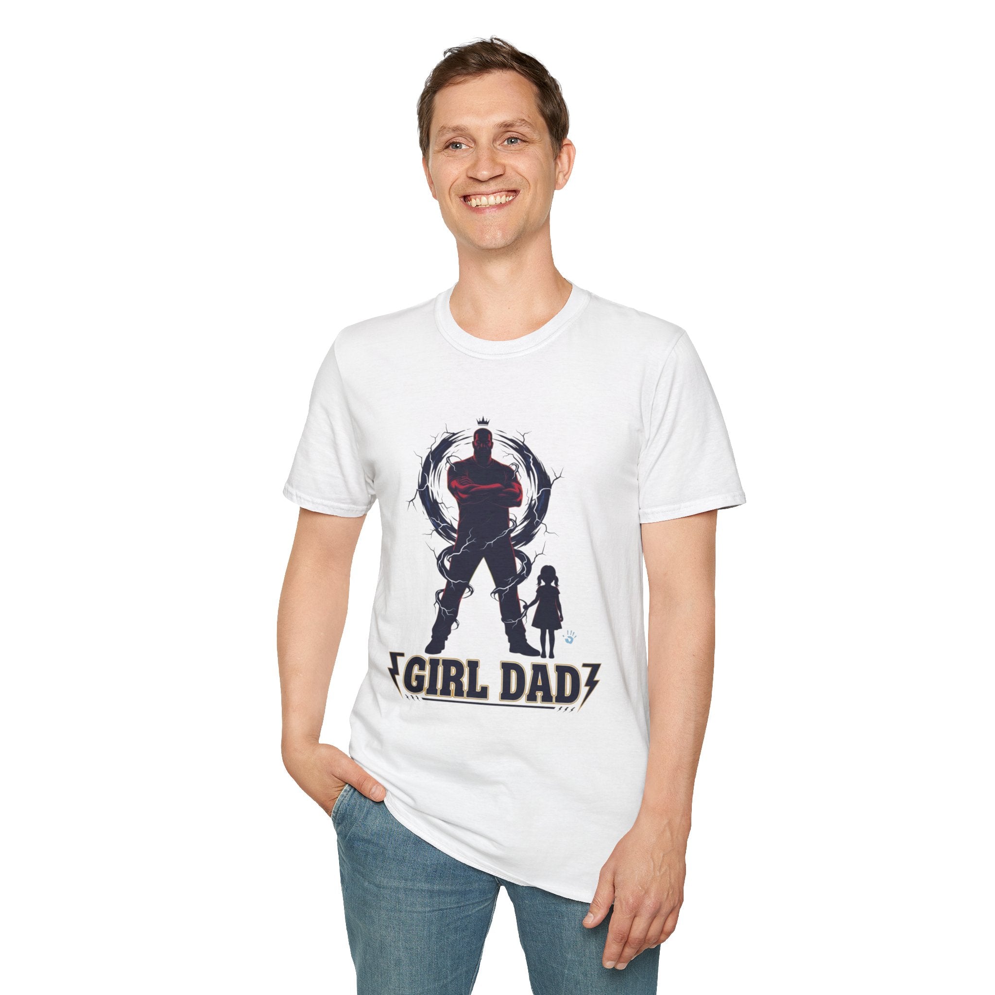 Girl Dad T-Shirt — Father and Daughter Silhouette Graphic Tee