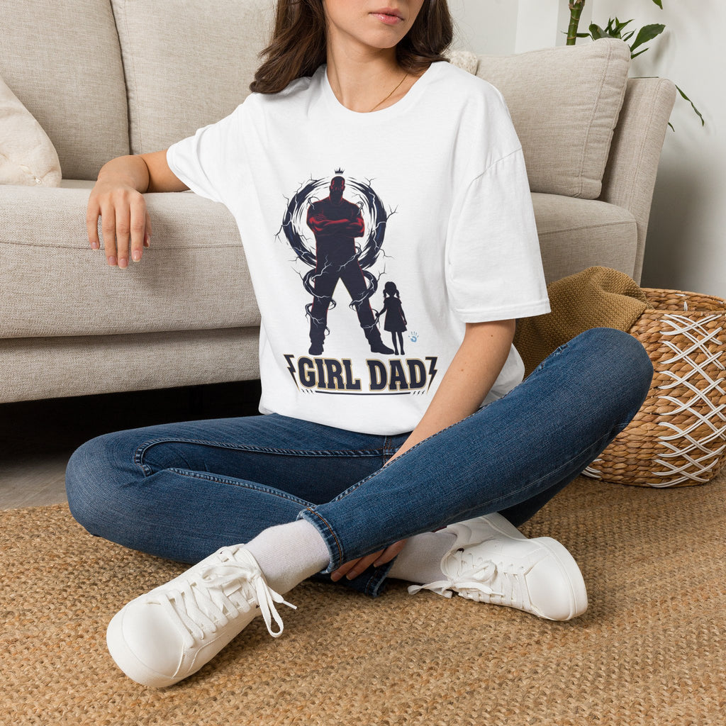 Girl Dad T-Shirt — Father and Daughter Silhouette Graphic Tee