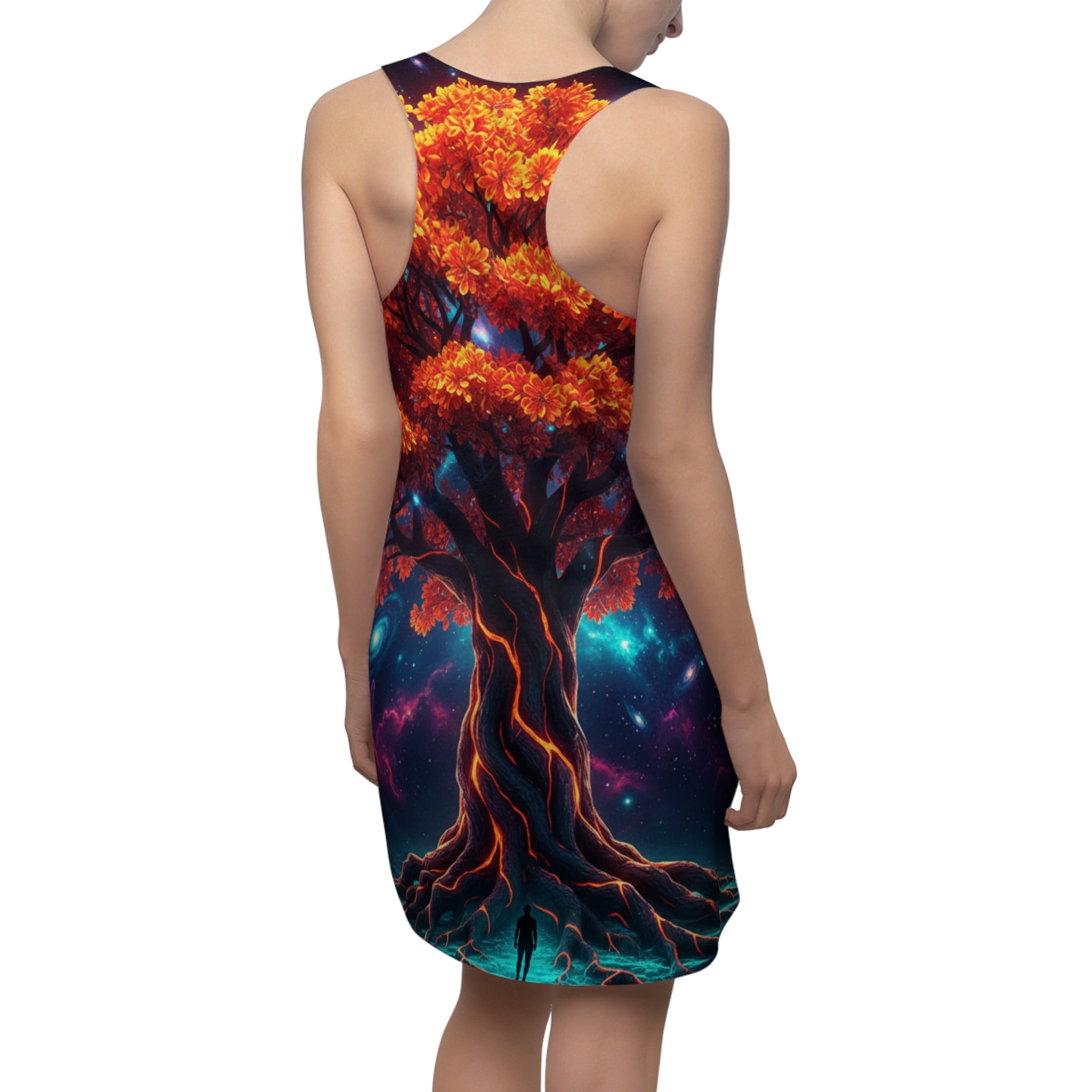 El Flamboyán Cósmico Racerback Dress — Puerto Rico Sacred Tree AOP