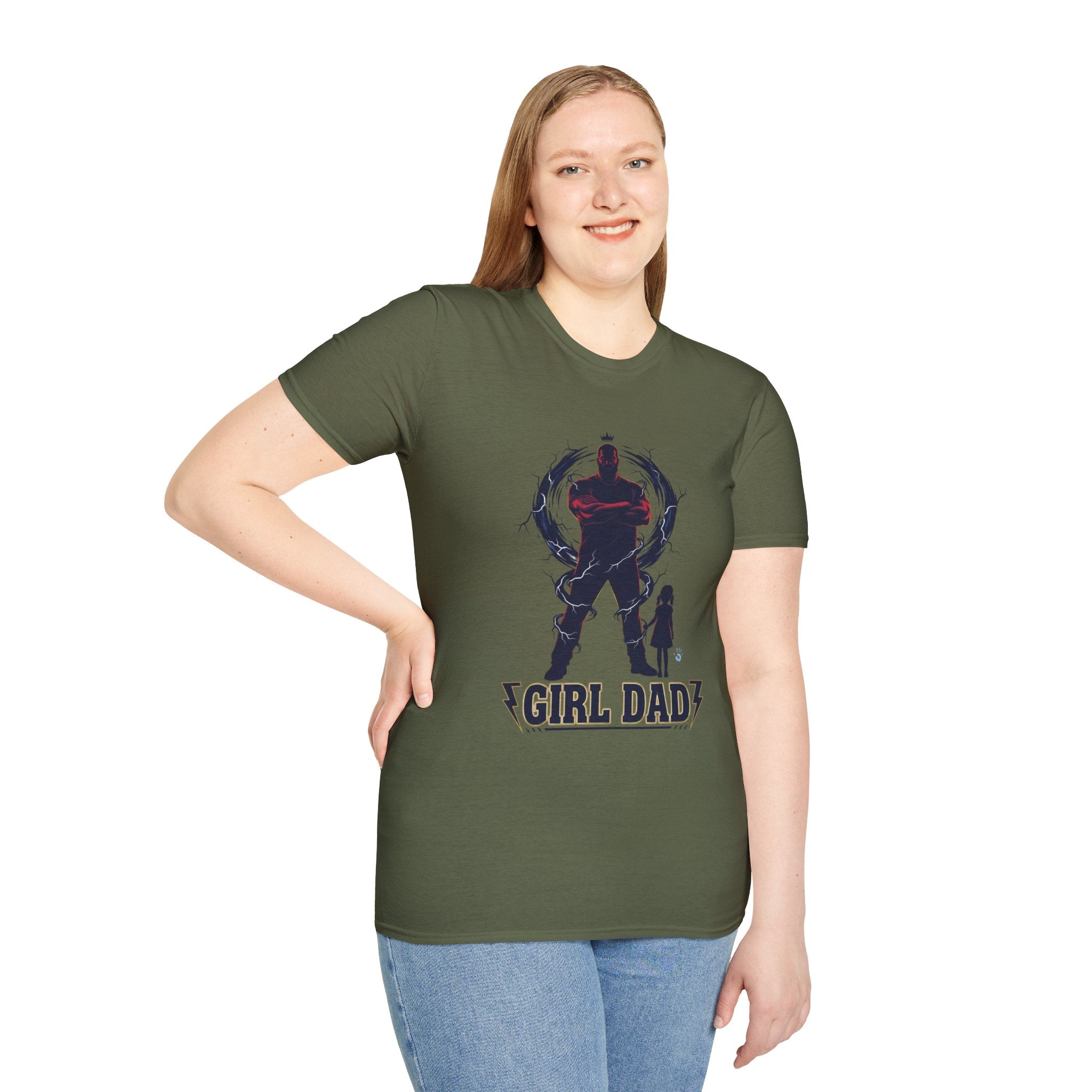 Girl Dad T-Shirt — Father and Daughter Silhouette Graphic Tee