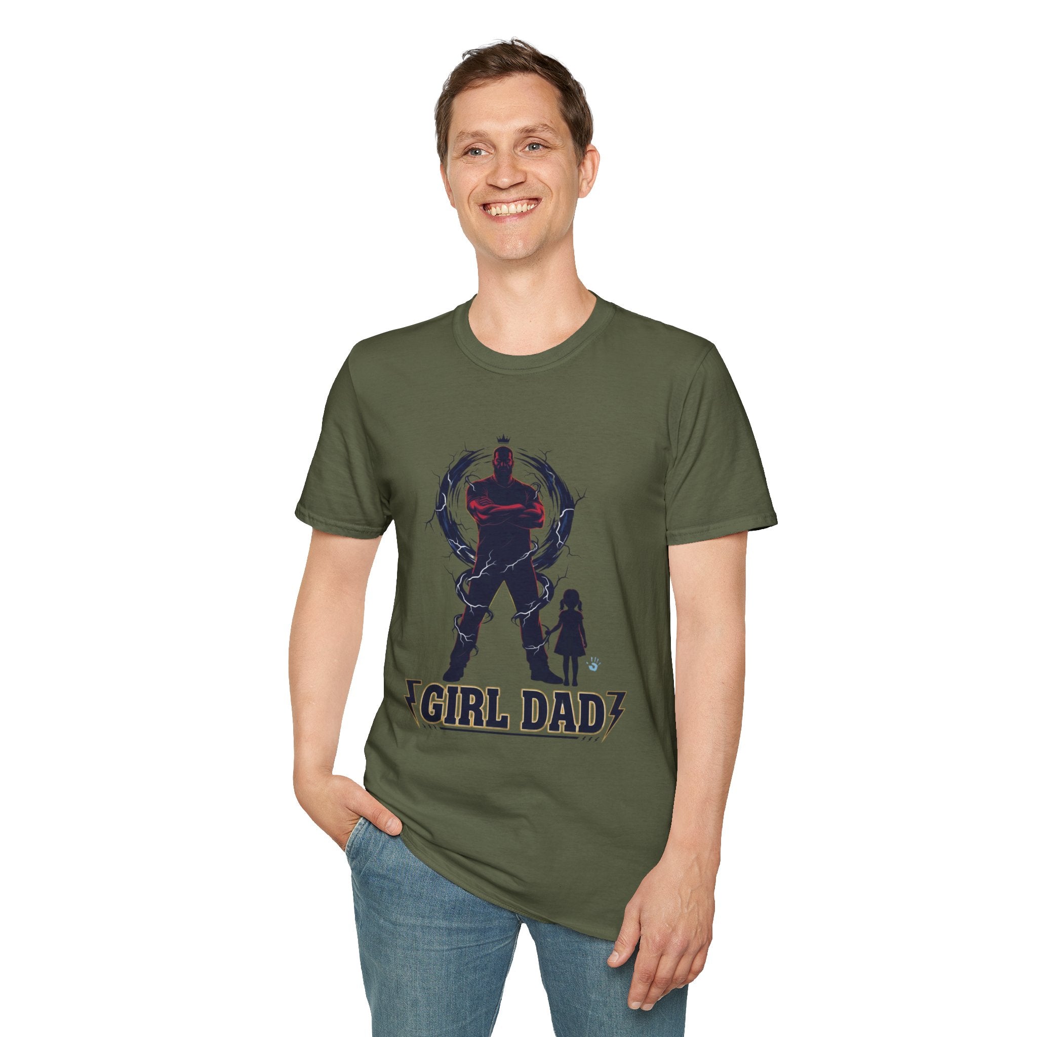 Girl Dad T-Shirt — Father and Daughter Silhouette Graphic Tee