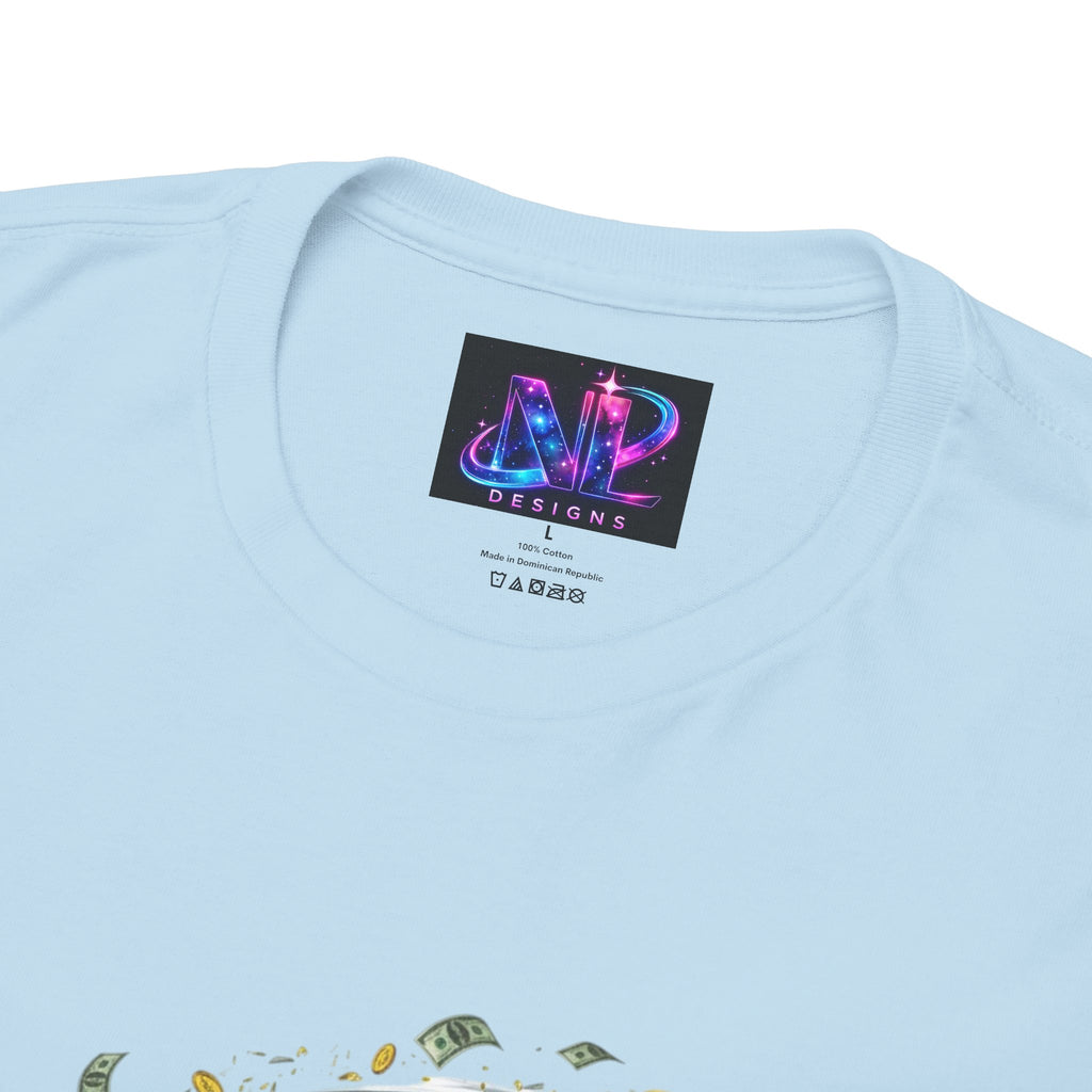 Money Moves Tee — Green Dollar Tornado Graphic T‑Shirt
