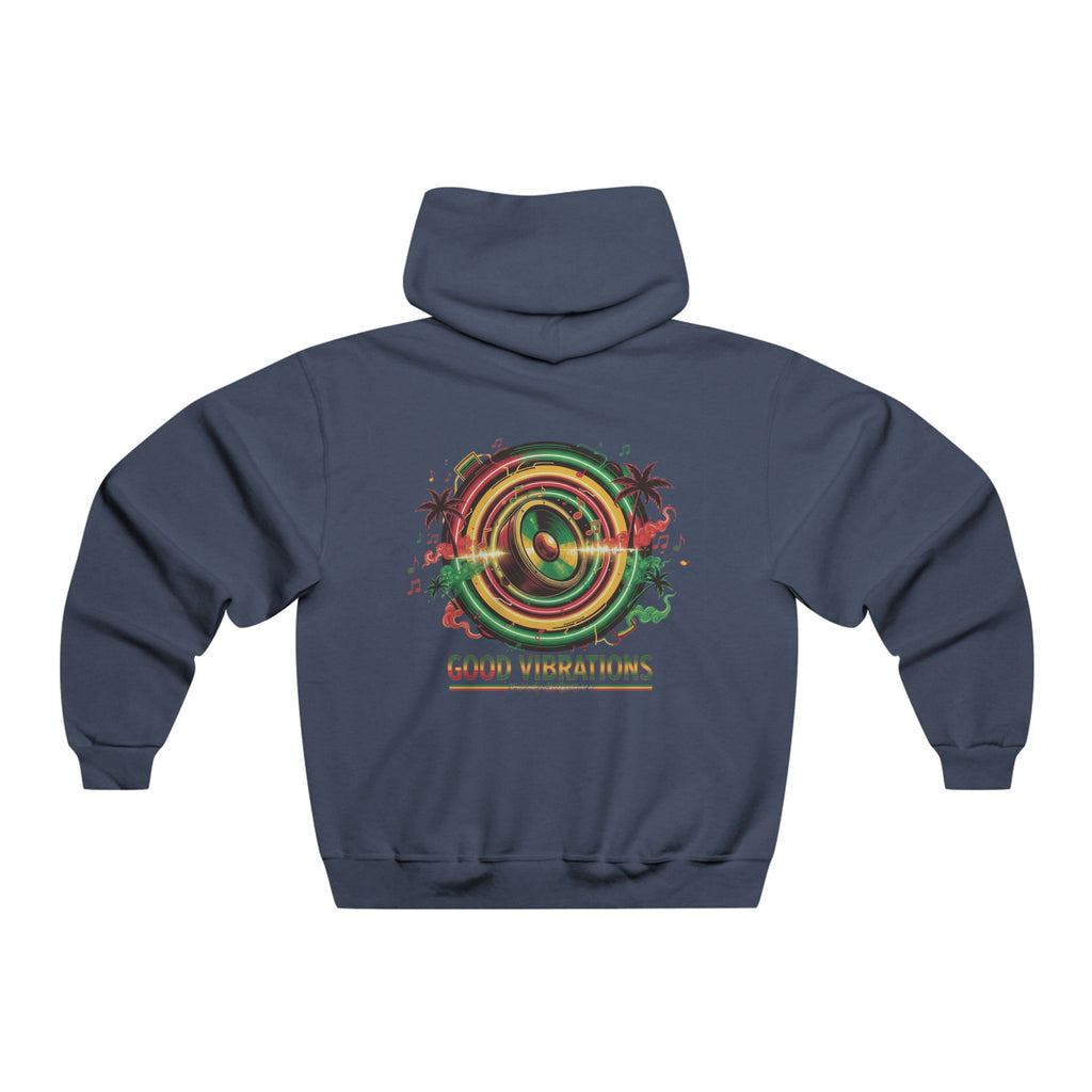 Good Vibrations Hoodie — Retro Reggae Speaker Graphic Pullover