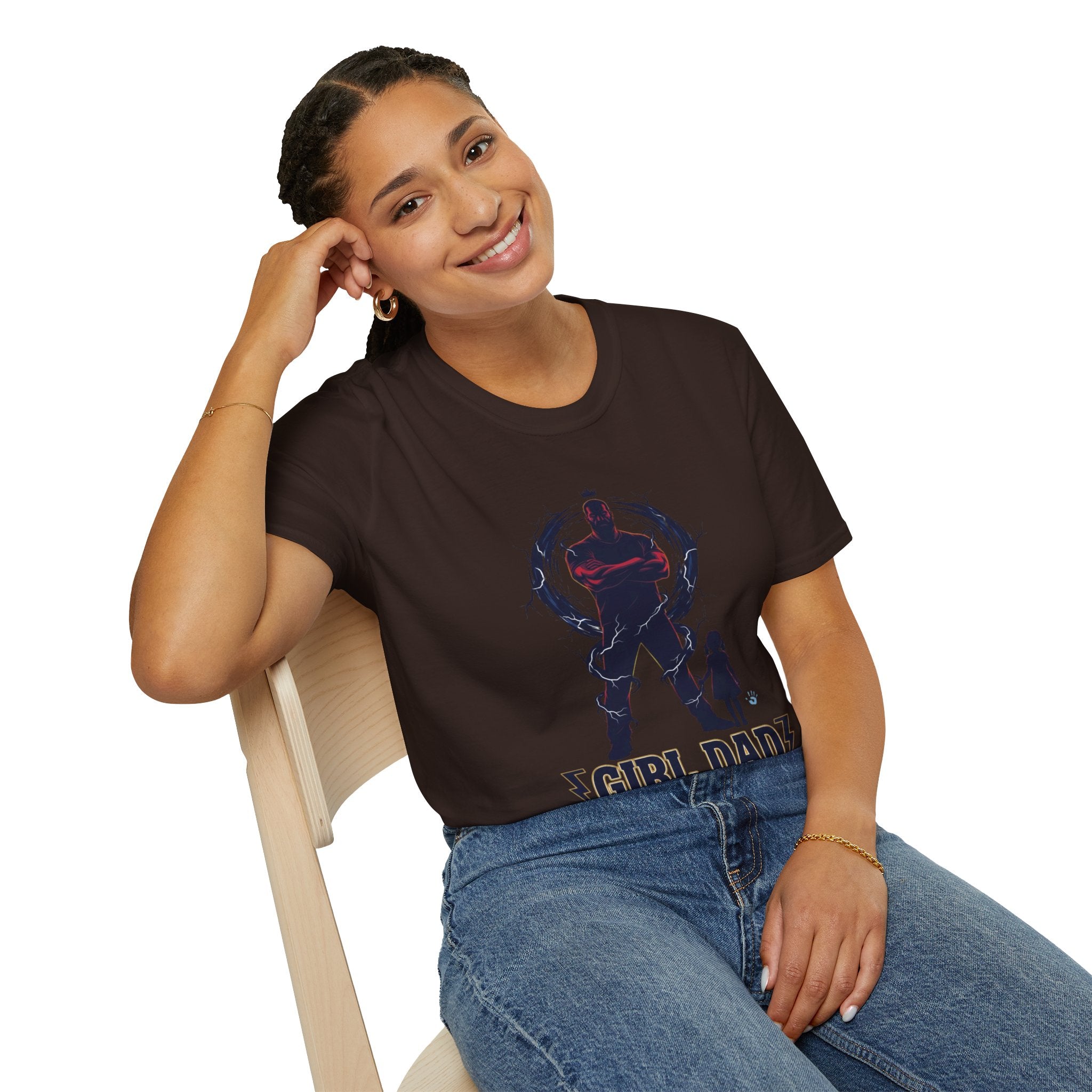 Girl Dad T-Shirt — Father and Daughter Silhouette Graphic Tee