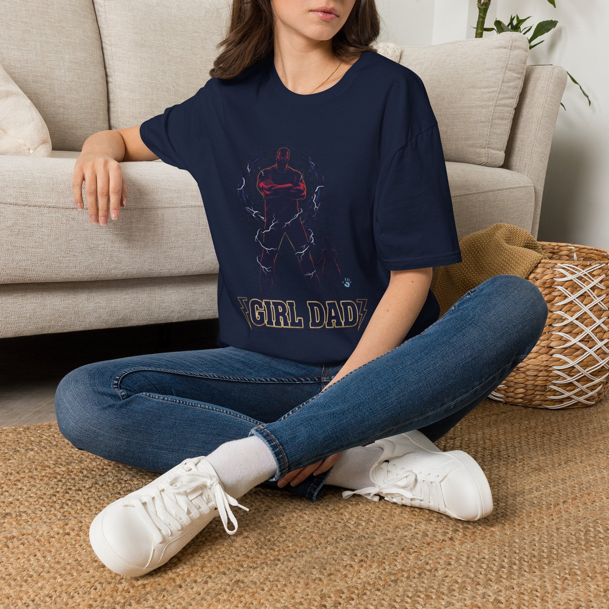 Girl Dad T-Shirt — Father and Daughter Silhouette Graphic Tee