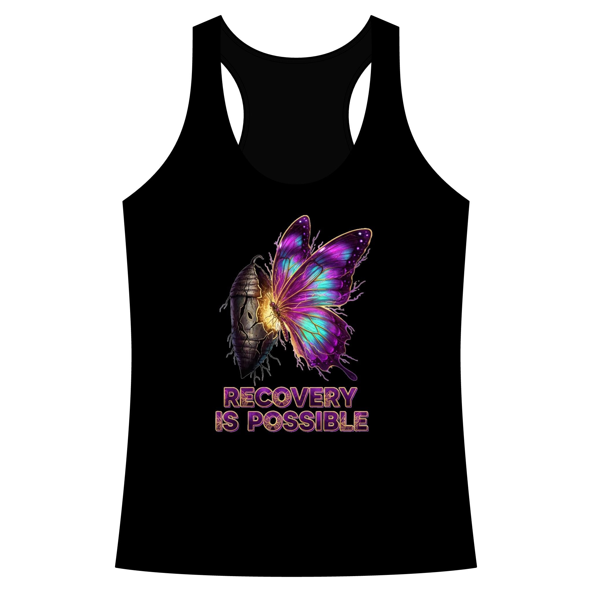 Recovery Is Possible Butterfly Tank Top — Inspirational Women's Racerback