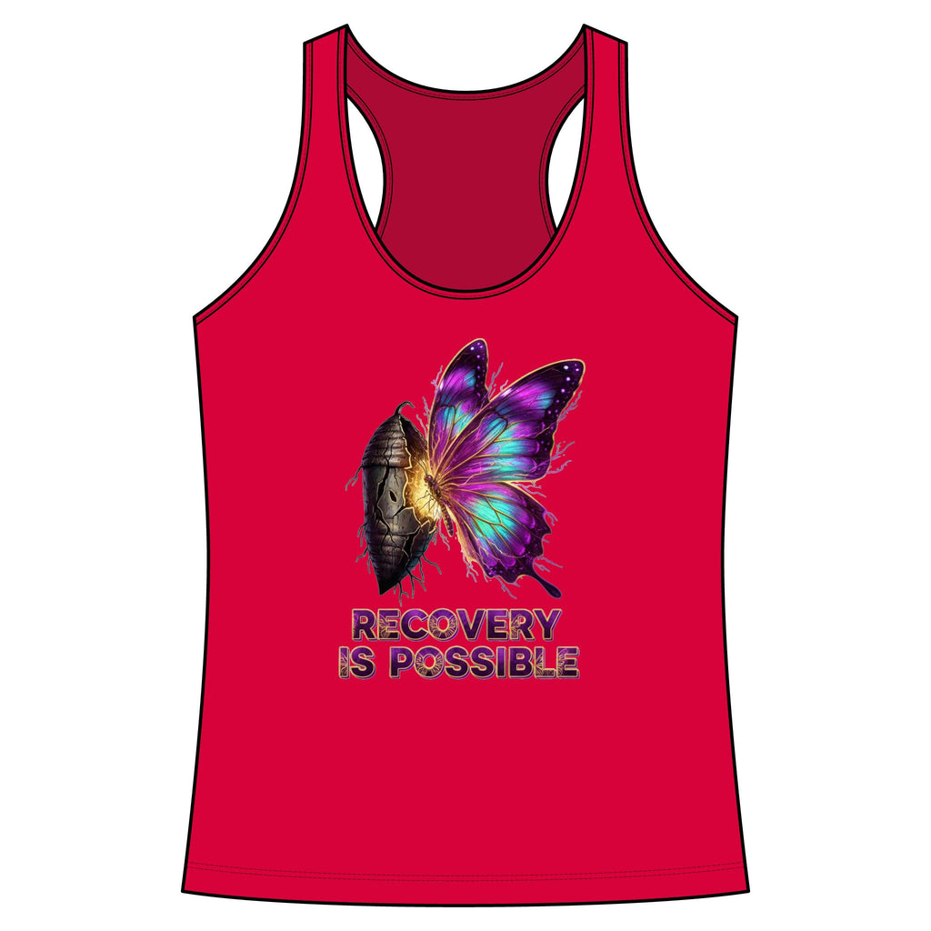 Recovery Is Possible Butterfly Tank Top — Inspirational Women's Racerback