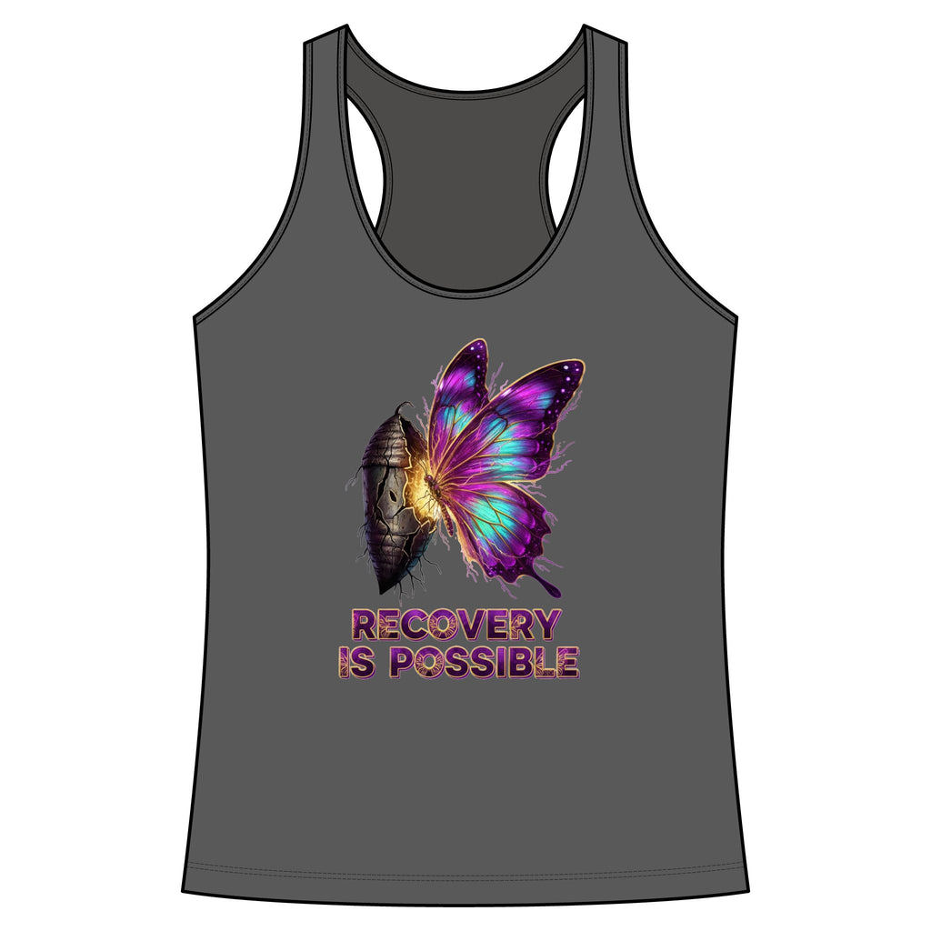 Recovery Is Possible Butterfly Tank Top — Inspirational Women's Racerback