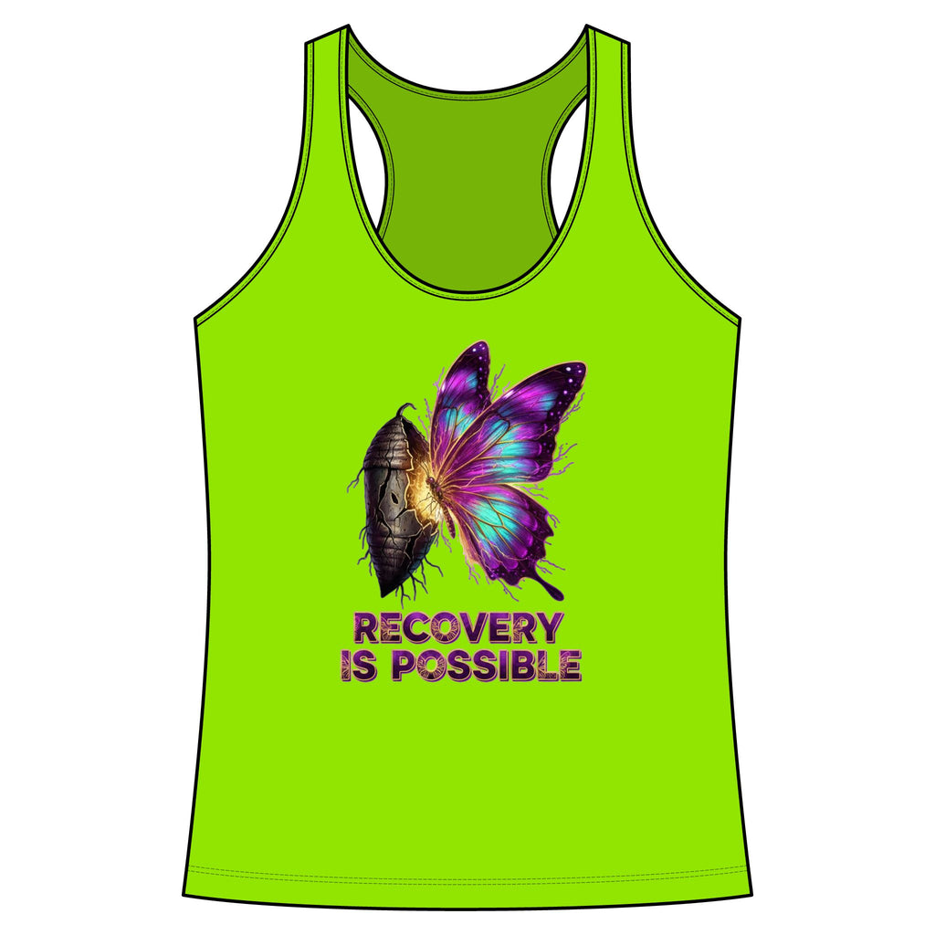 Recovery Is Possible Butterfly Tank Top — Inspirational Women's Racerback