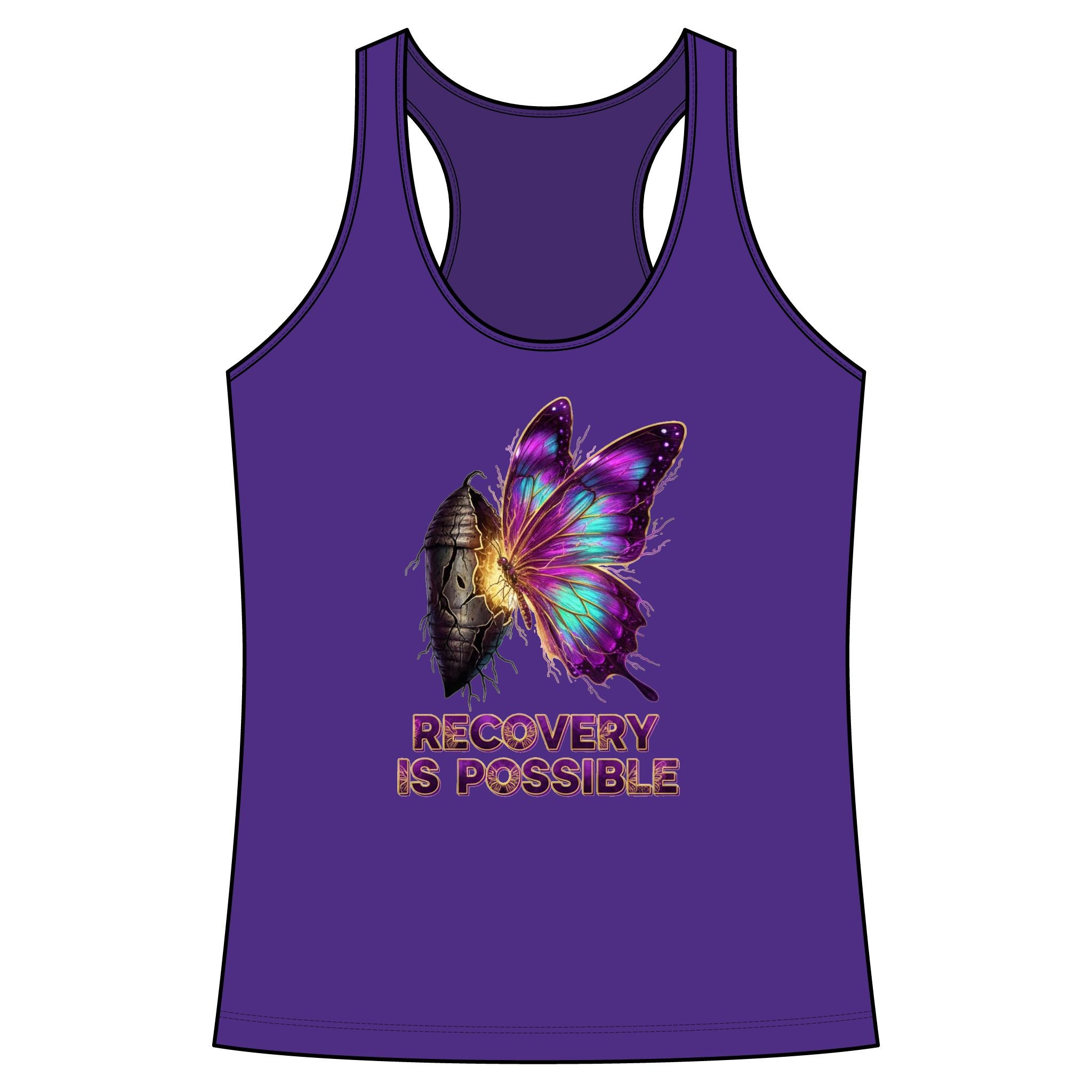 Recovery Is Possible Butterfly Tank Top — Inspirational Women's Racerback