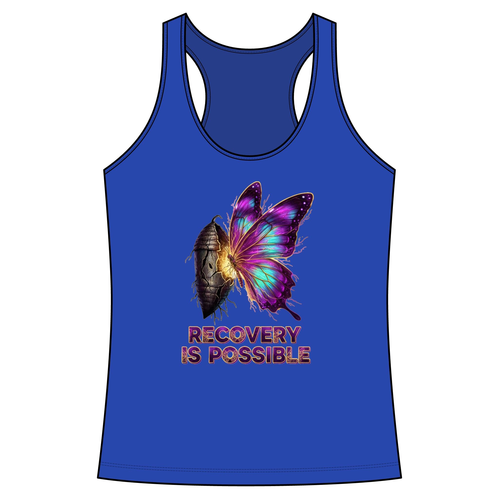 Recovery Is Possible Butterfly Tank Top — Inspirational Women's Racerback