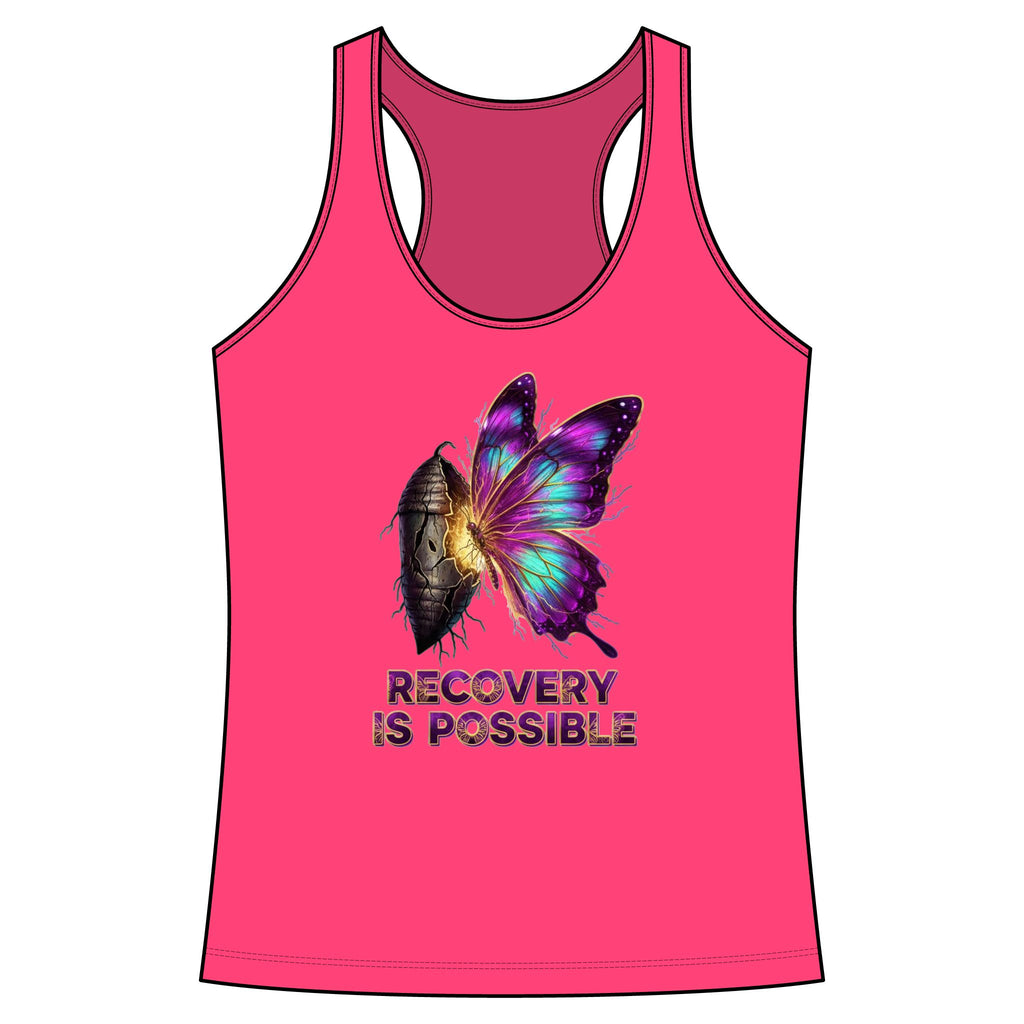 Recovery Is Possible Butterfly Tank Top — Inspirational Women's Racerback