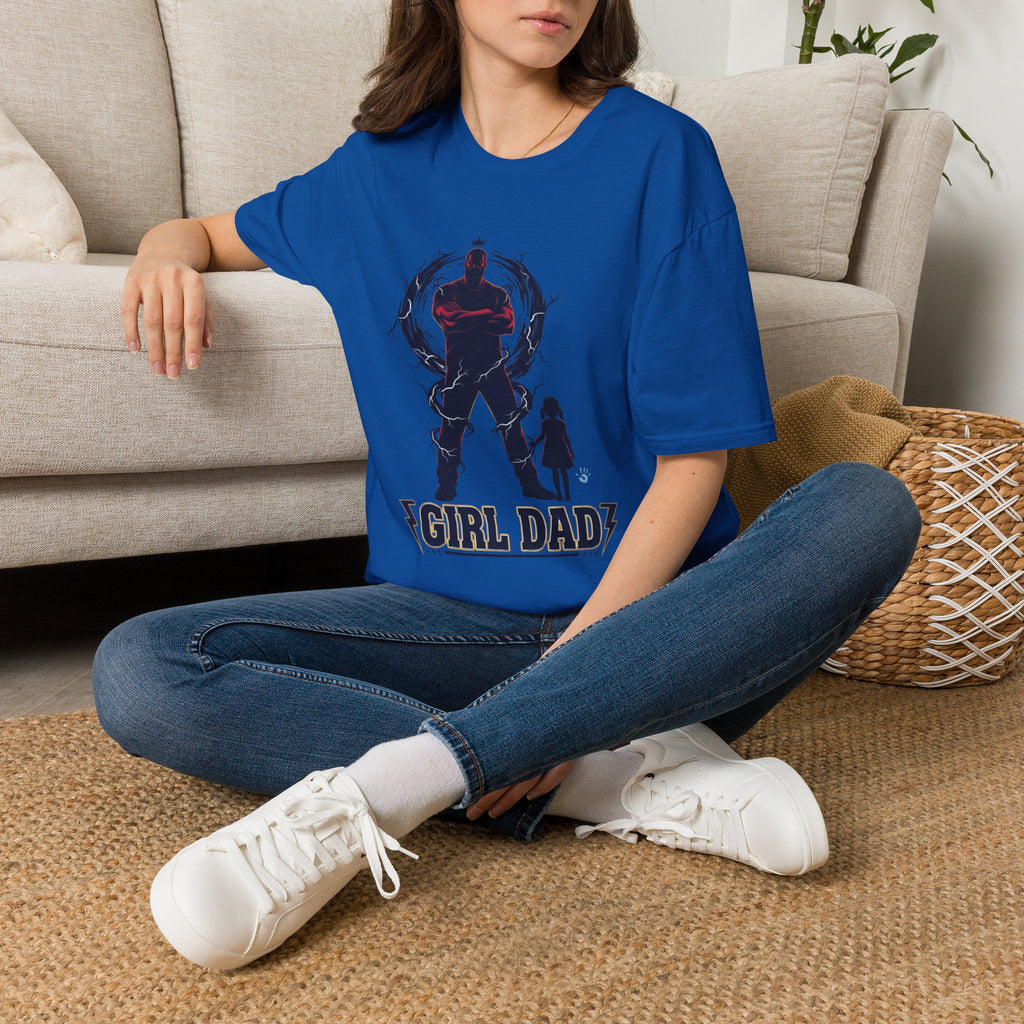 Girl Dad T-Shirt — Father and Daughter Silhouette Graphic Tee
