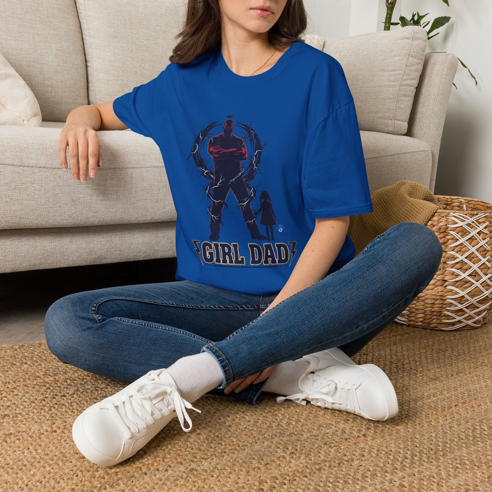 Girl Dad T-Shirt — Father and Daughter Silhouette Graphic Tee