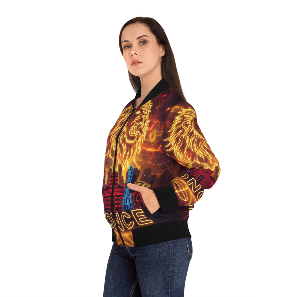 Ponce: La Ciudad Señorial Bomber Jacket — Women's City Pride All-Over Print