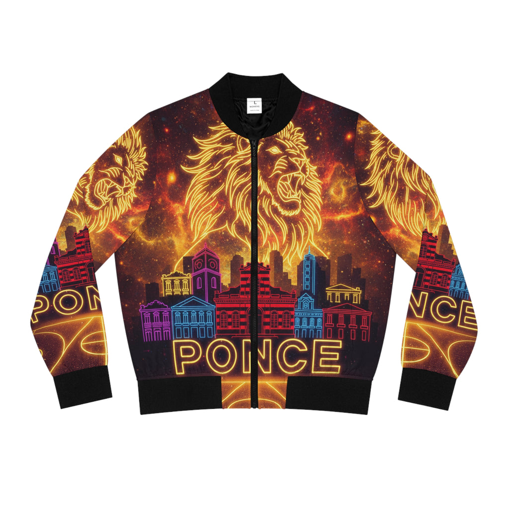 Ponce: La Ciudad Señorial Bomber Jacket — Women's City Pride All-Over Print