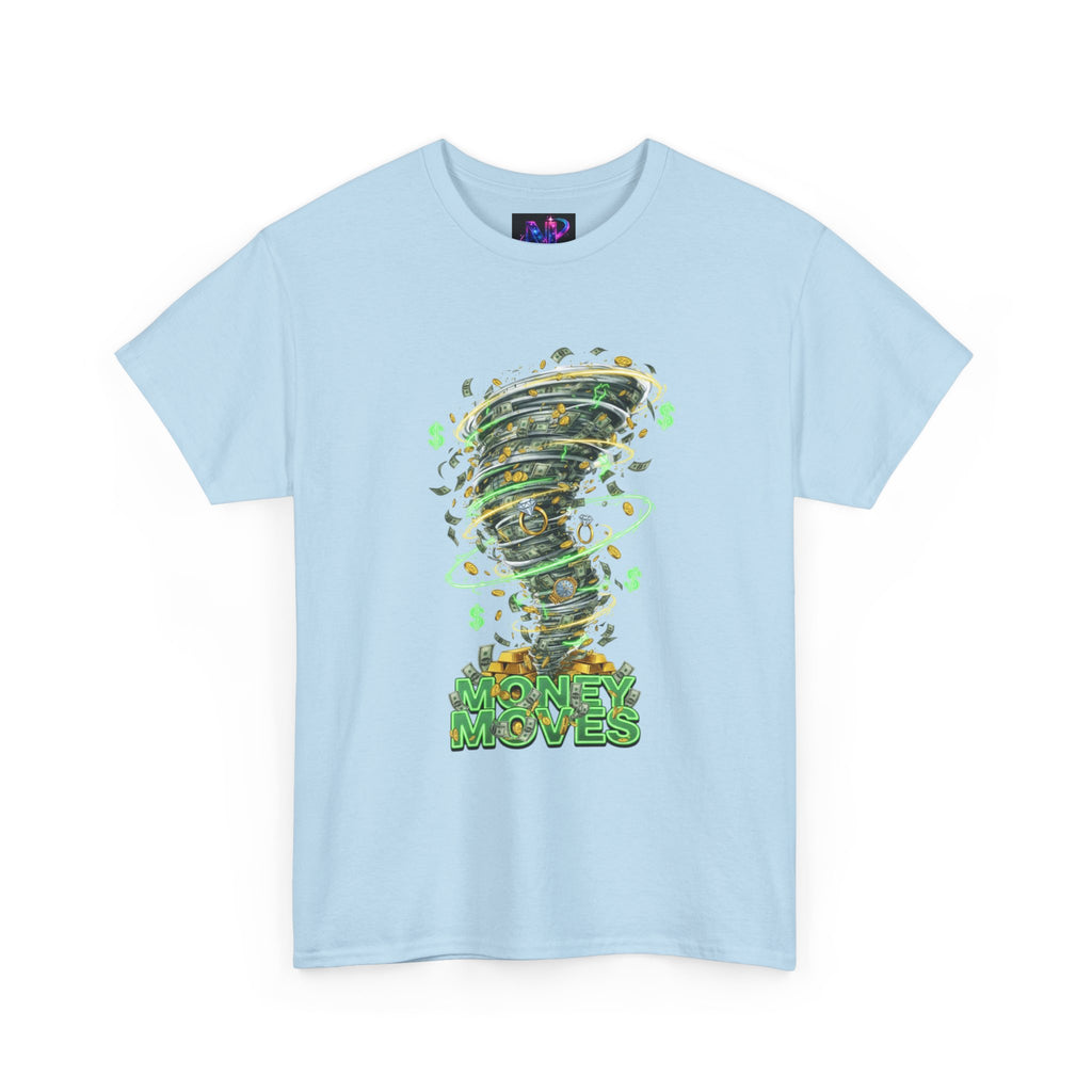 Money Moves Tee — Green Dollar Tornado Graphic T‑Shirt