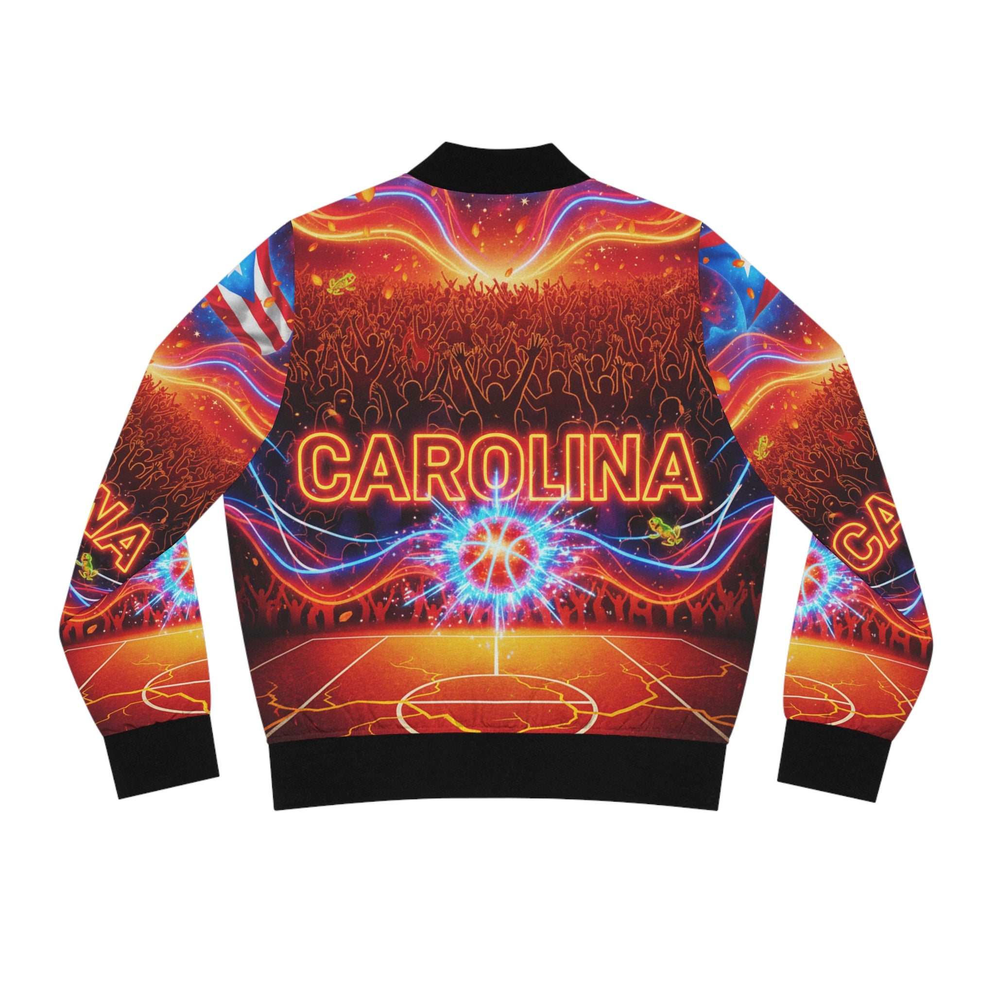 Carolina: El Calentón Bomber Jacket — Basketball City Pride AOP