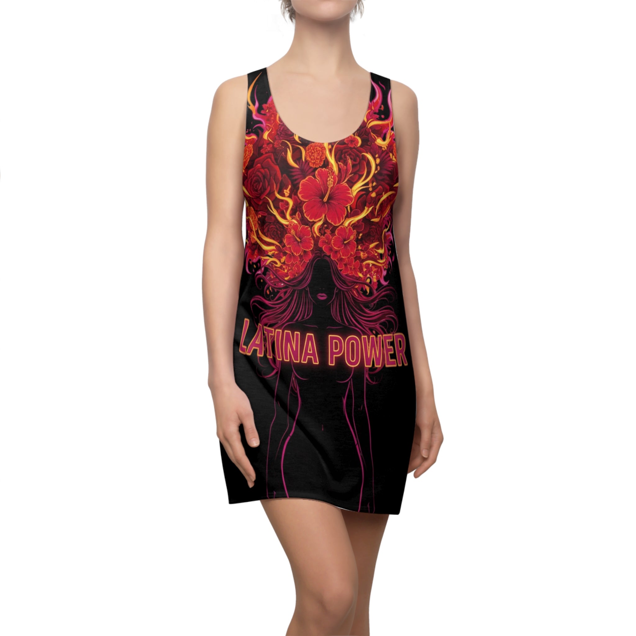 Latina Power Floral Flame Racerback Dress