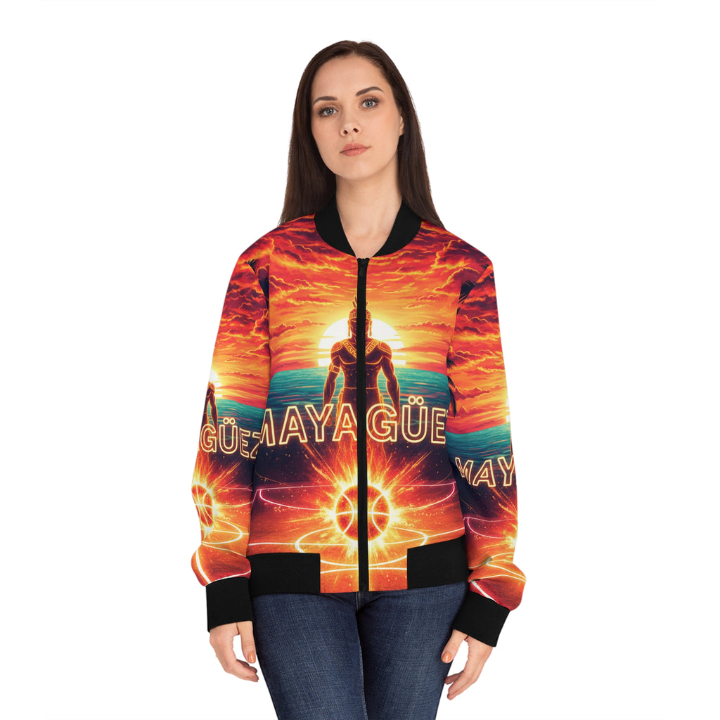 Mayagüez: El Atardecer Bomber Jacket — Basketball City Pride AOP