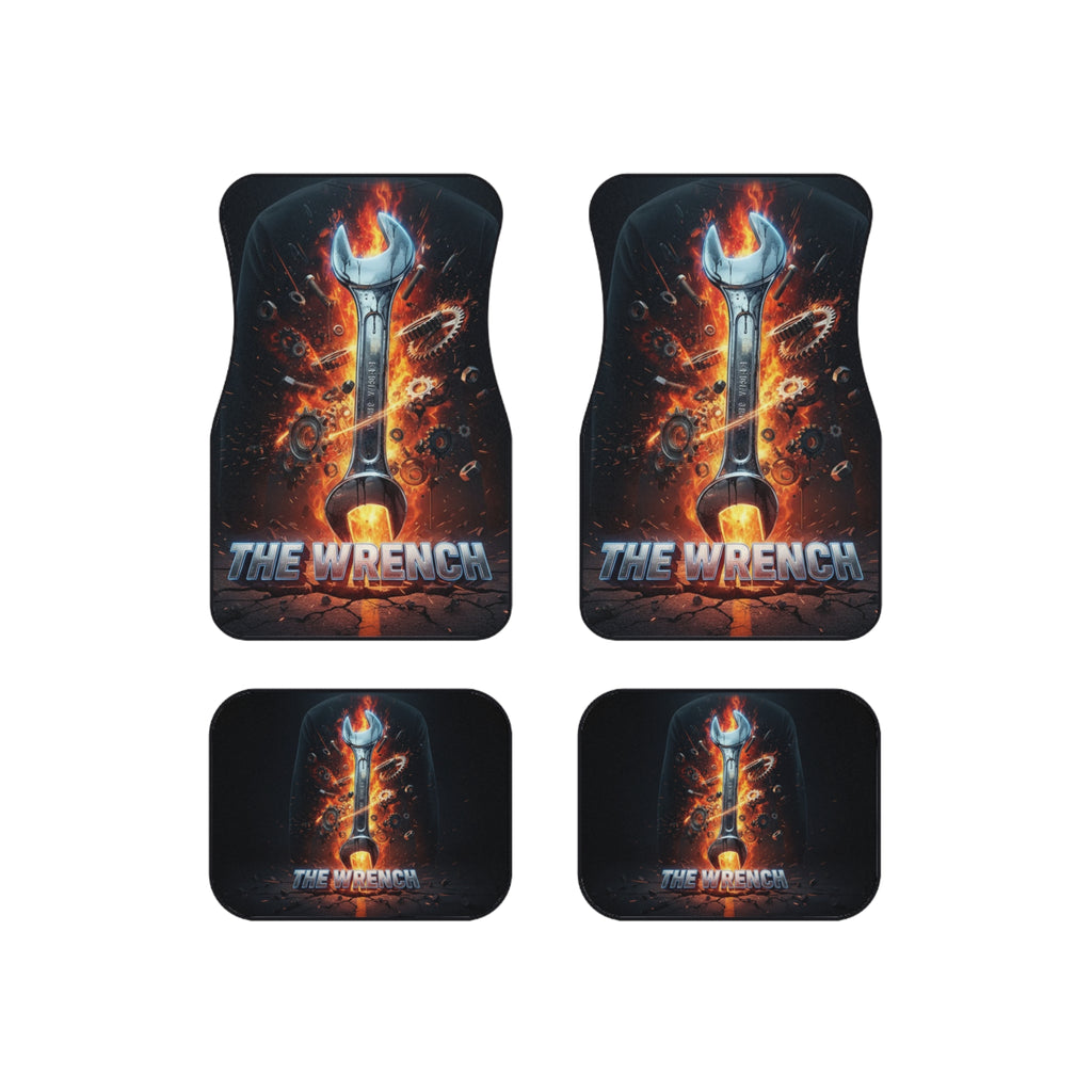 Flaming Wrench Car Mats (Set of 4) – Mechanic Auto Floor Mats