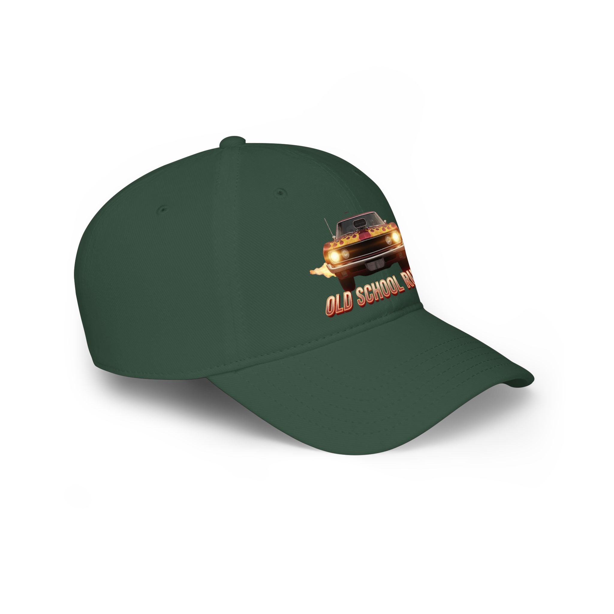 Old School Rules Vintage Muscle Car Baseball Cap