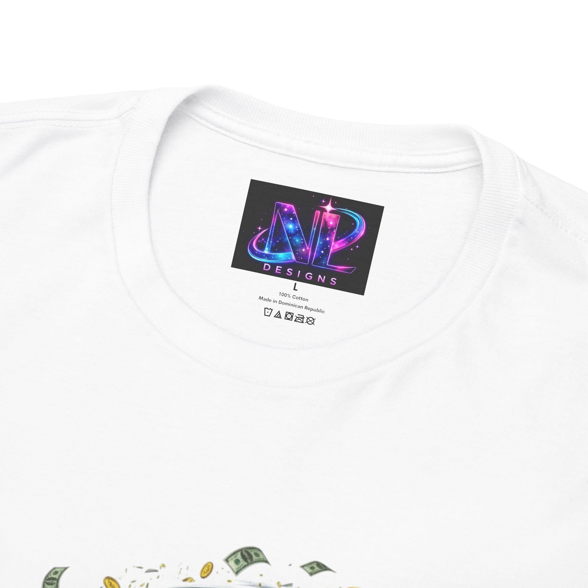 Money Moves Tee — Green Dollar Tornado Graphic T‑Shirt