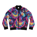 La Bomba Cósmica Bomber Jacket — Neon Dance Fiesta All-Over Print