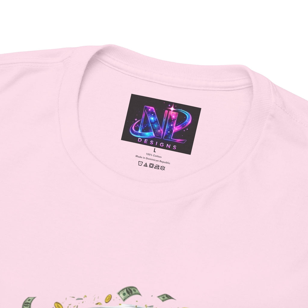 Money Moves Tee — Green Dollar Tornado Graphic T‑Shirt