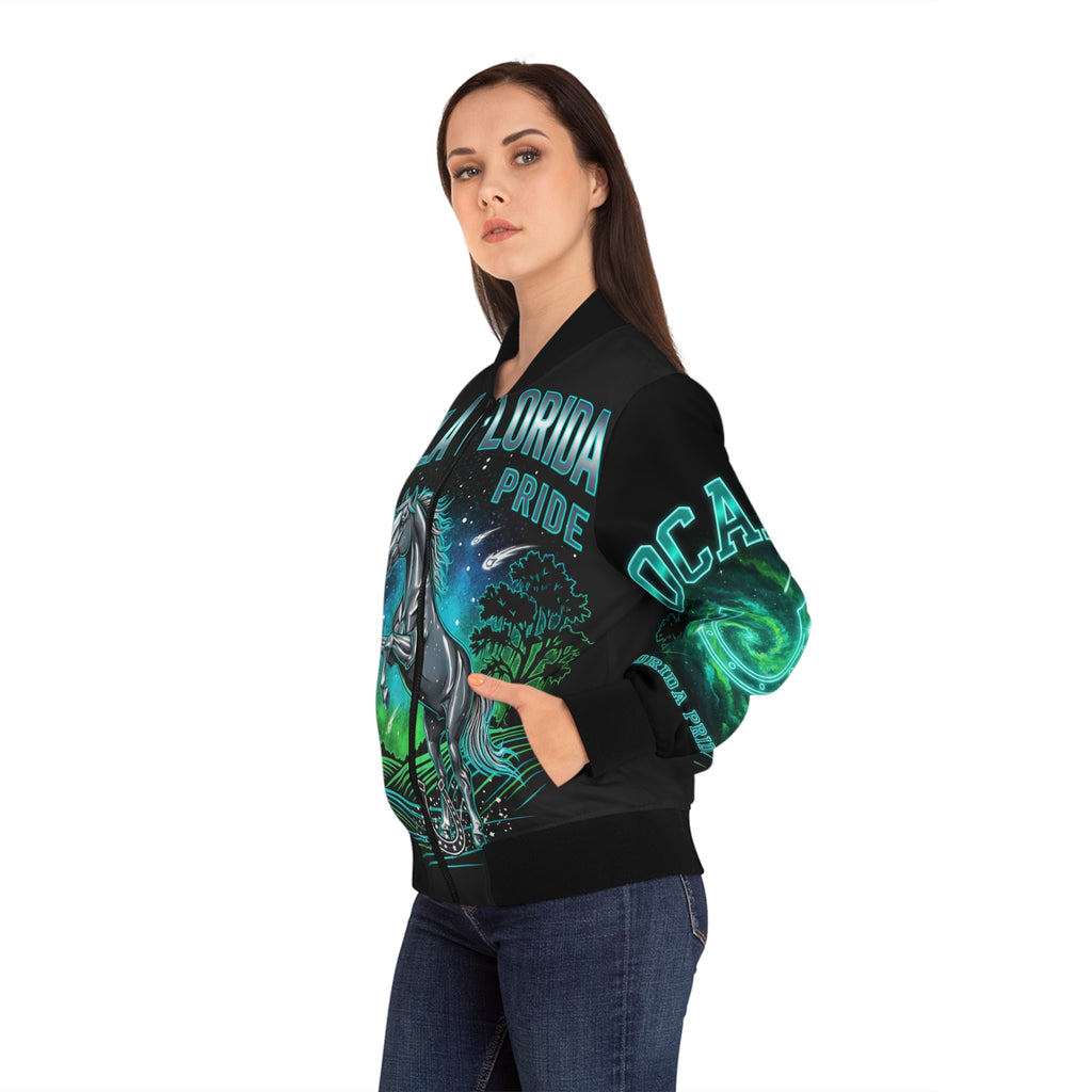 The Silver Stallion of Ocala Bomber Jacket