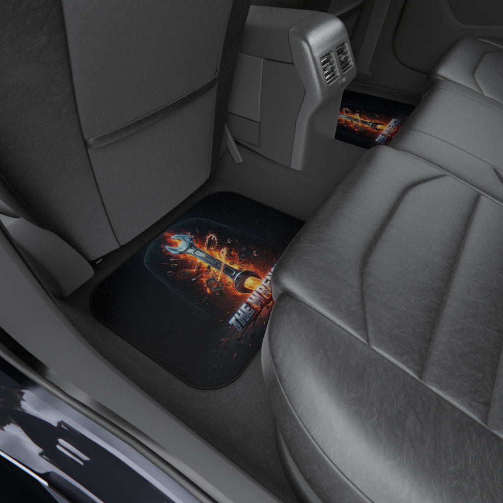 Flaming Wrench Car Mats (Set of 4) – Mechanic Auto Floor Mats