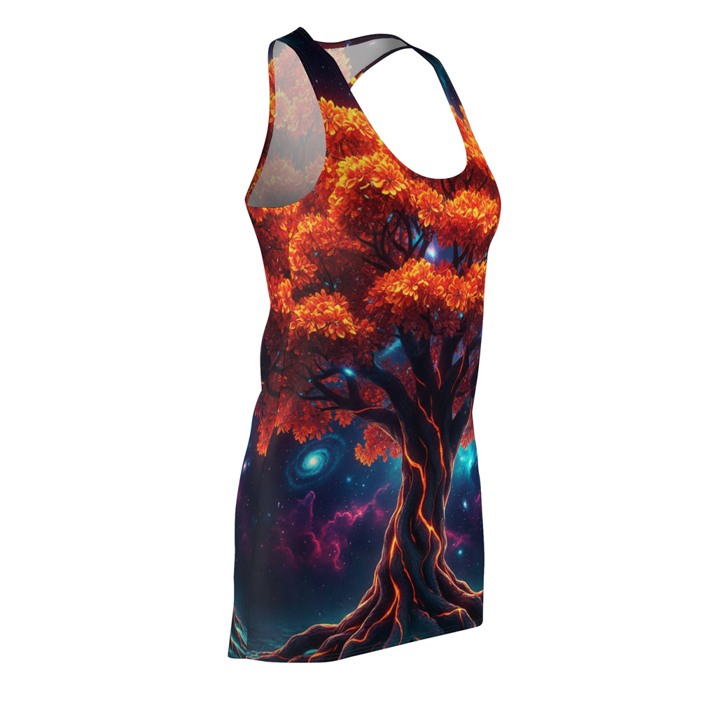 El Flamboyán Cósmico Racerback Dress — Puerto Rico Sacred Tree AOP