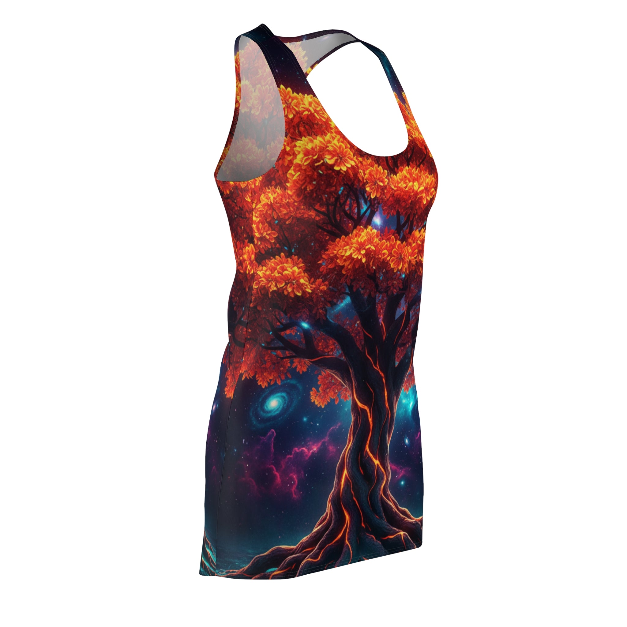 El Flamboyán Cósmico Racerback Dress — Puerto Rico Sacred Tree AOP