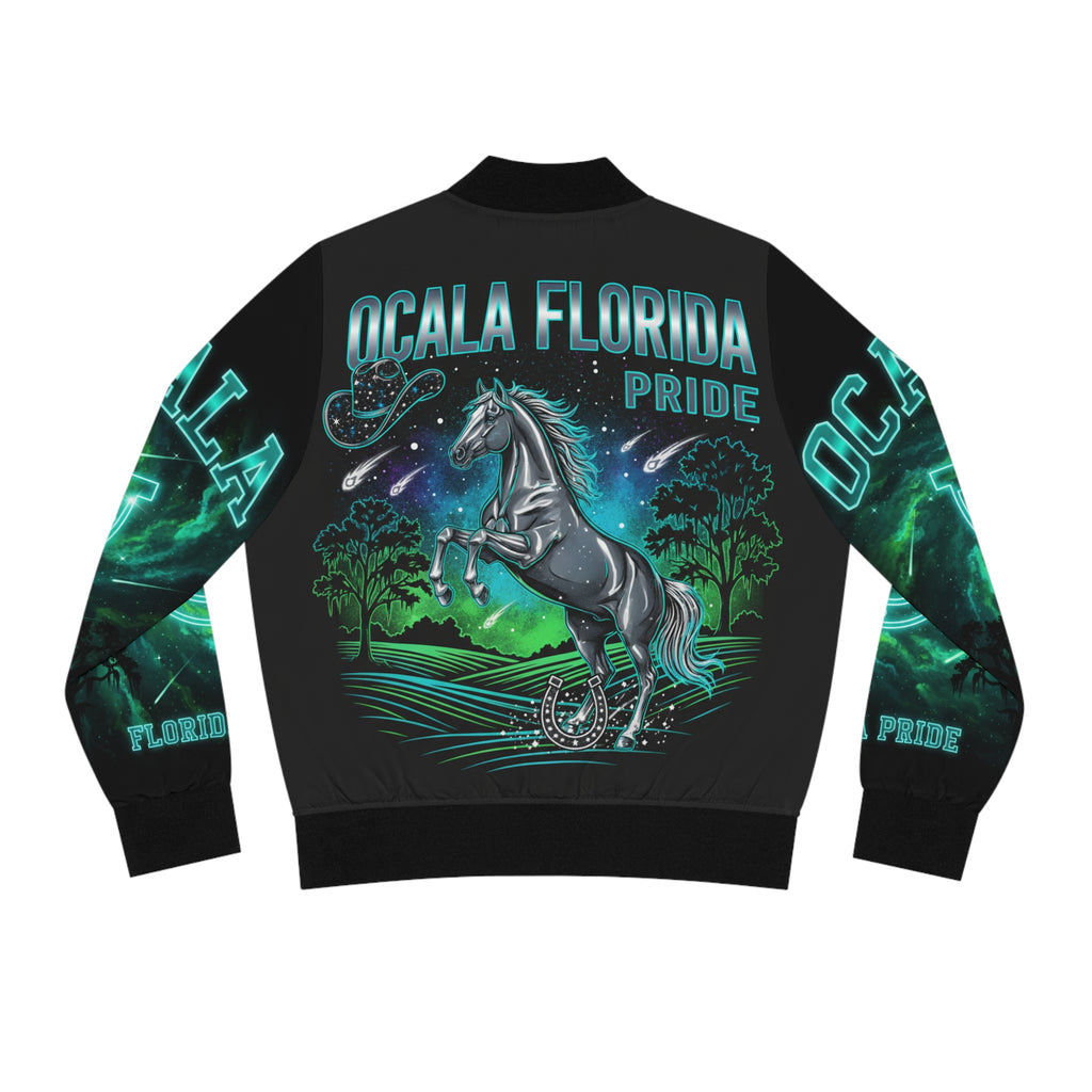 The Silver Stallion of Ocala Bomber Jacket