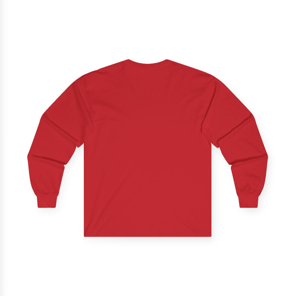 Long Sleeve Tee — Red Rose "Handle With Care" Graphic