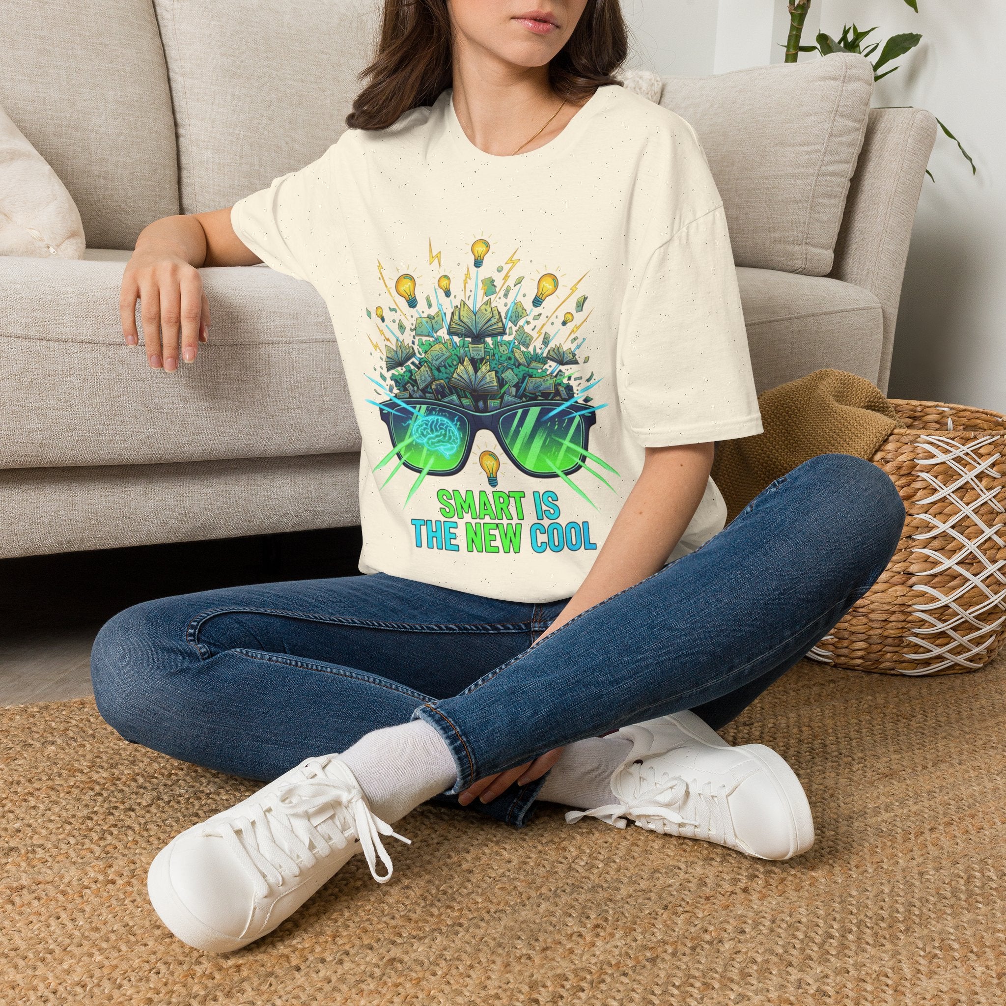 Smart Is The New Cool T-Shirt — Brainy Sunglasses Graphic Tee