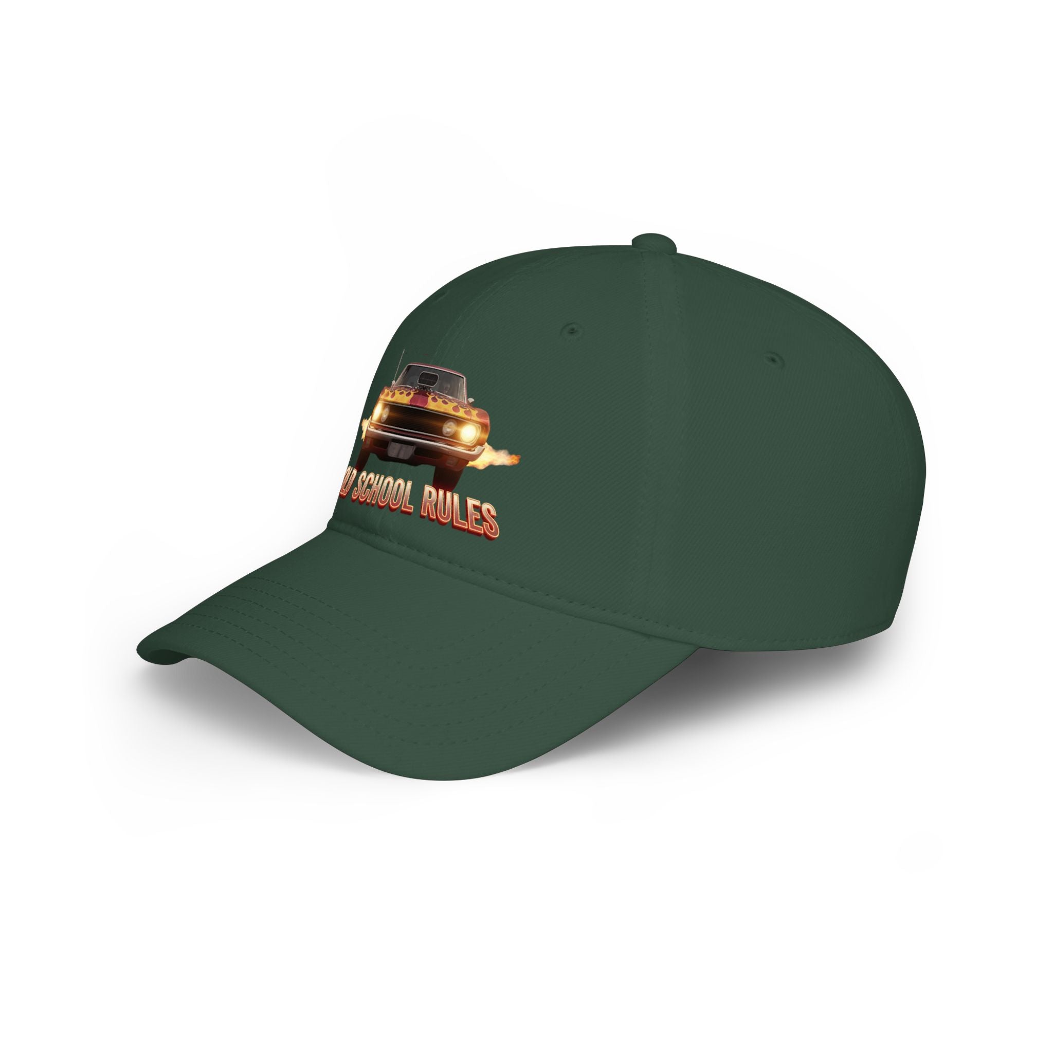 Old School Rules Vintage Muscle Car Baseball Cap