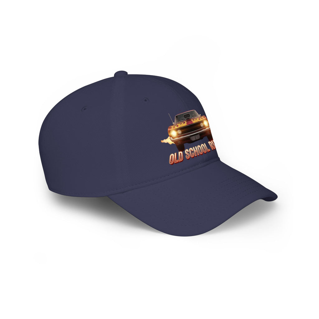 Old School Rules Vintage Muscle Car Baseball Cap