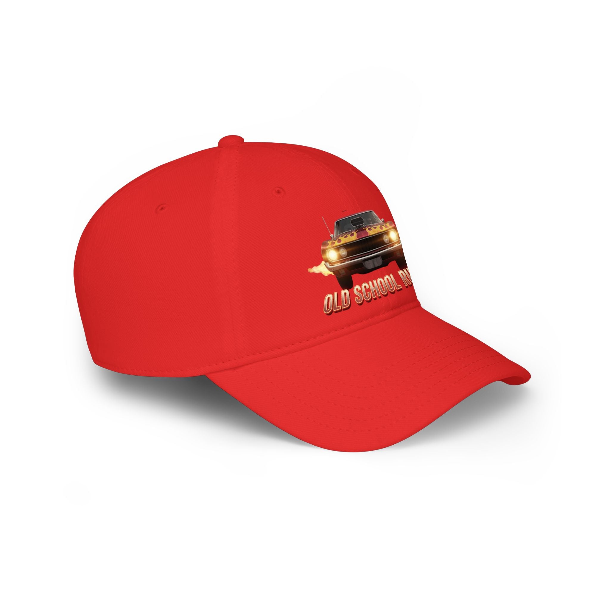 Old School Rules Vintage Muscle Car Baseball Cap